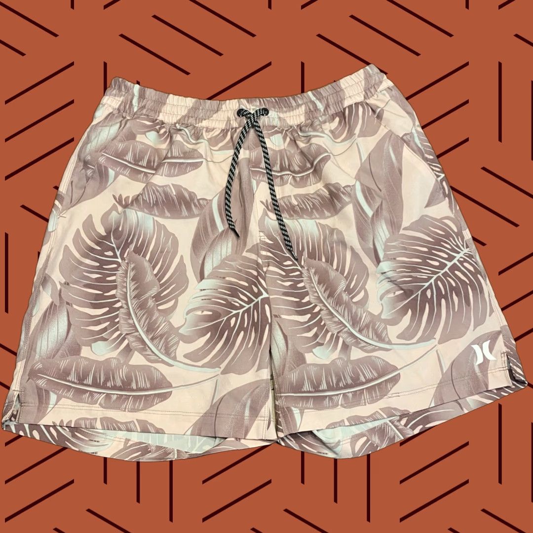 Hurley Hurley Hybrid Shorts Mens XL Pink White Lined Drawstring Swim Casual Outdoor Size US 36 / EU 52 - 1 Thumbnail