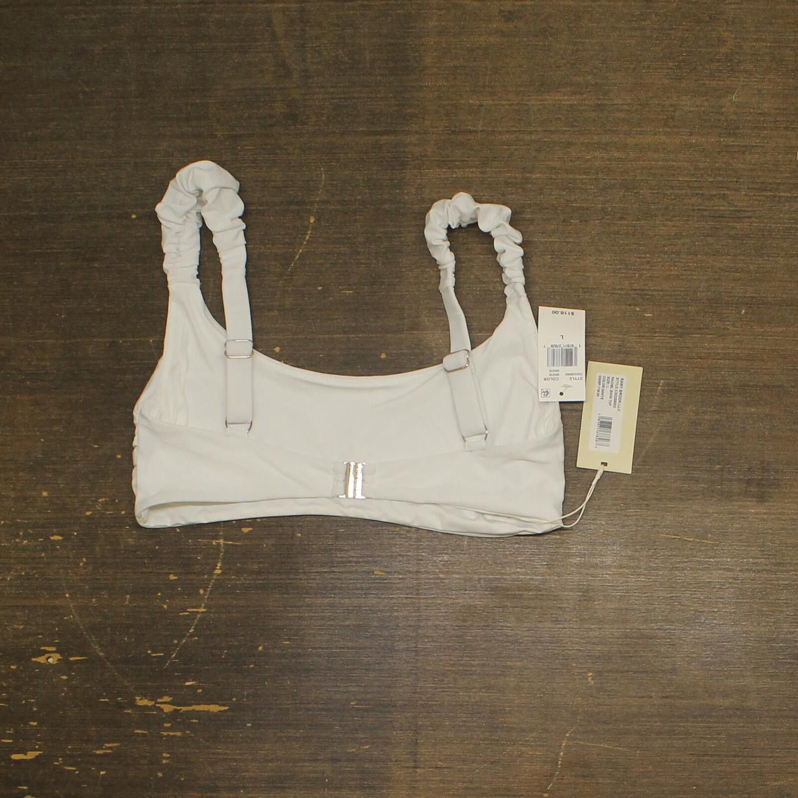 Other Ramy Brook Ruffle Rachel Bikini Swim Top C02258002 White L Size ONE SIZE - 2 Thumbnail