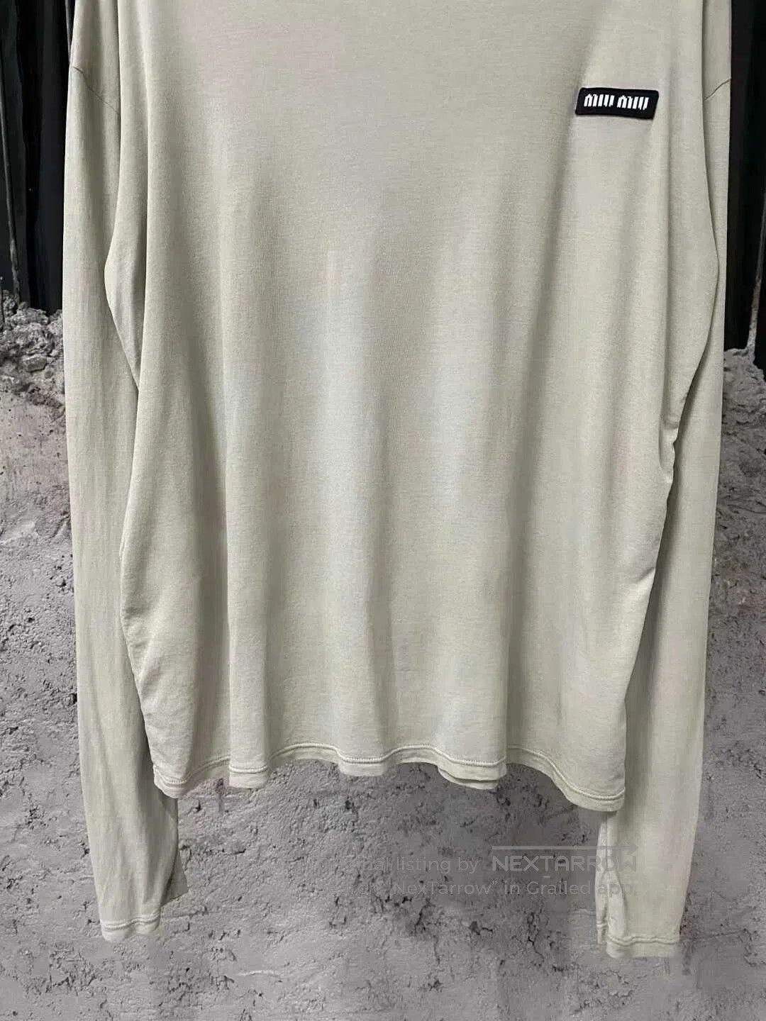 Miu Miu miu miu logo long sleeve top. Size XS / US 0-2 / IT 36-38 - 4 Thumbnail