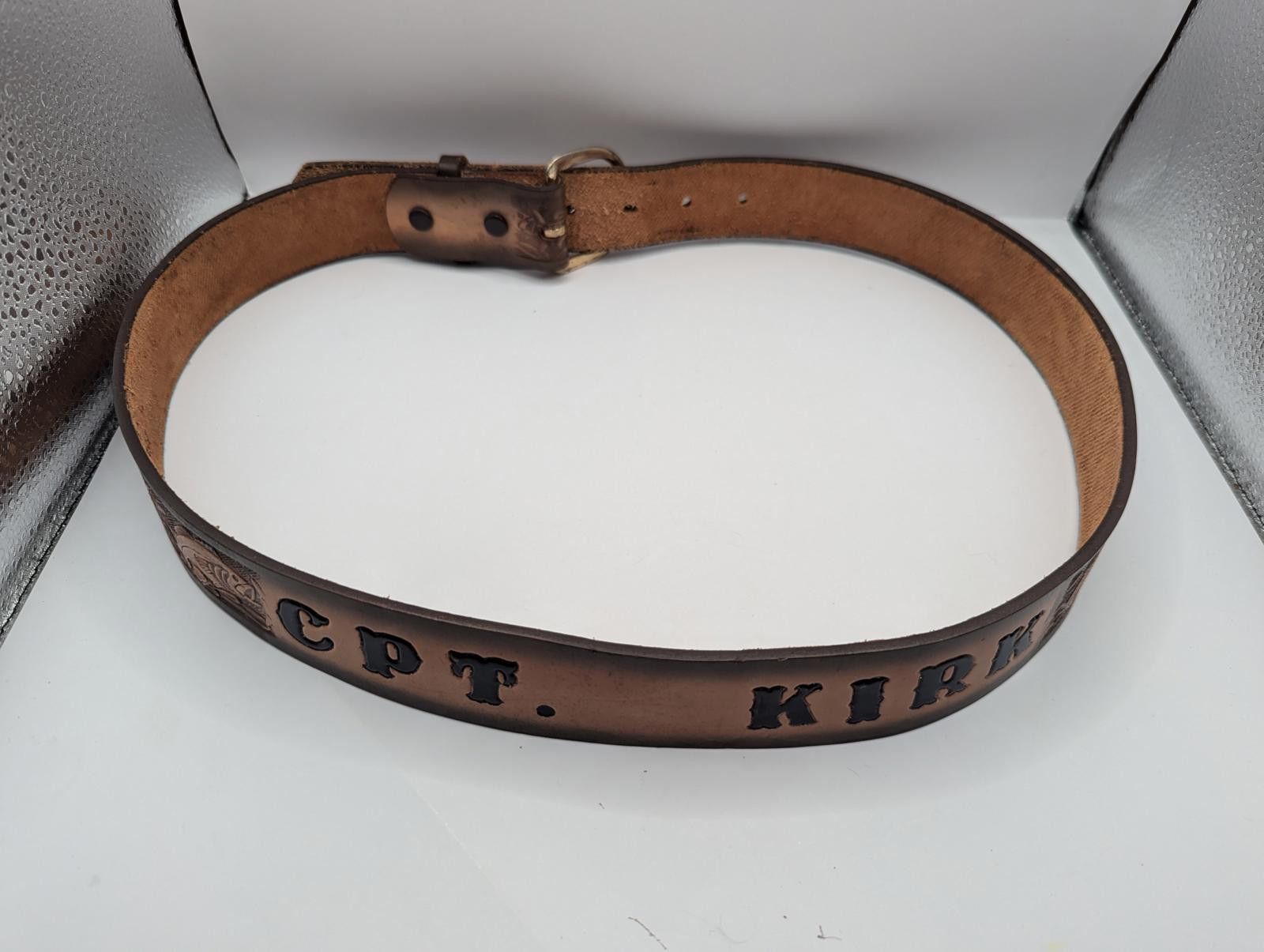 Designer Vintage Custom Leather Belt - Capt. Kirk Dakota Belt Co 36" Size ONE SIZE - 2 Thumbnail