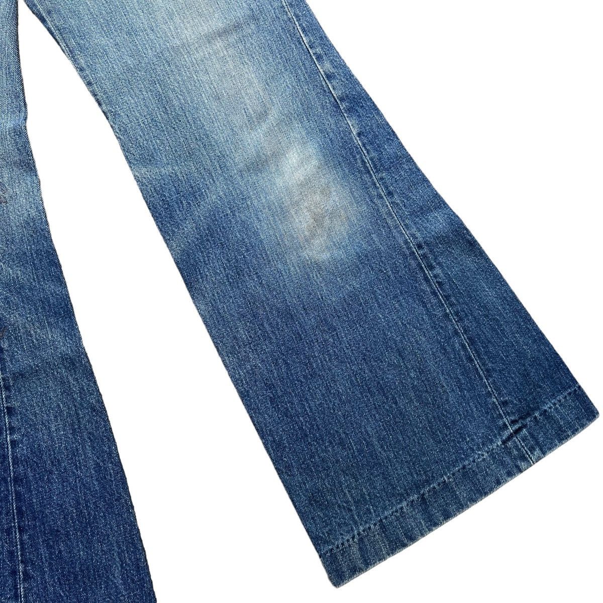 Levi's × Vintage Vtg 70s Levi’s Button Fly Bellbottom Flare Big E Bush Pants Size 29" - 11 Thumbnail