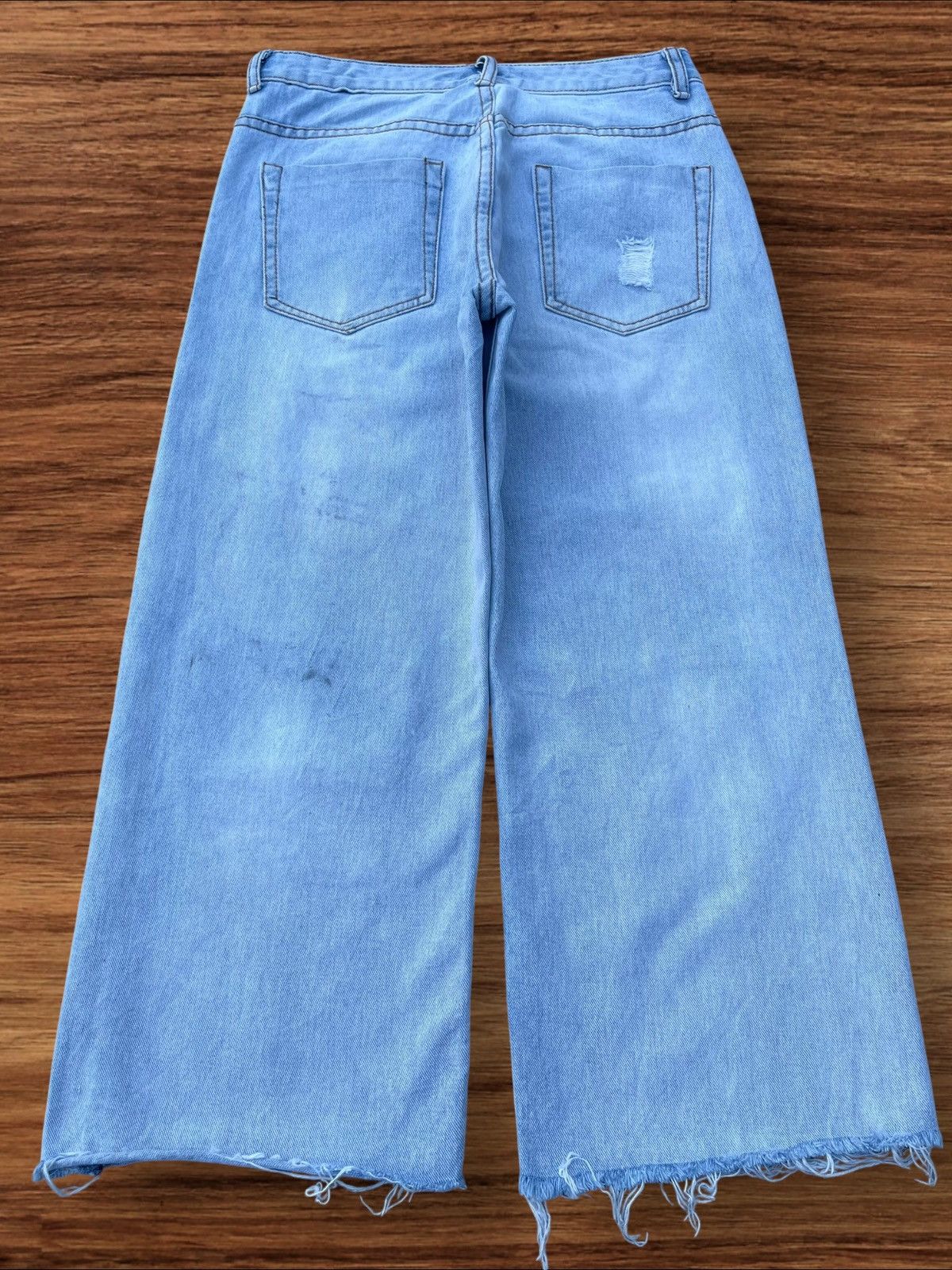 Designer × Japanese Brand Vintage Japanese Brand Blue Washed Distressed Patches Shorts Size US 28 / EU 44 - 2 Thumbnail