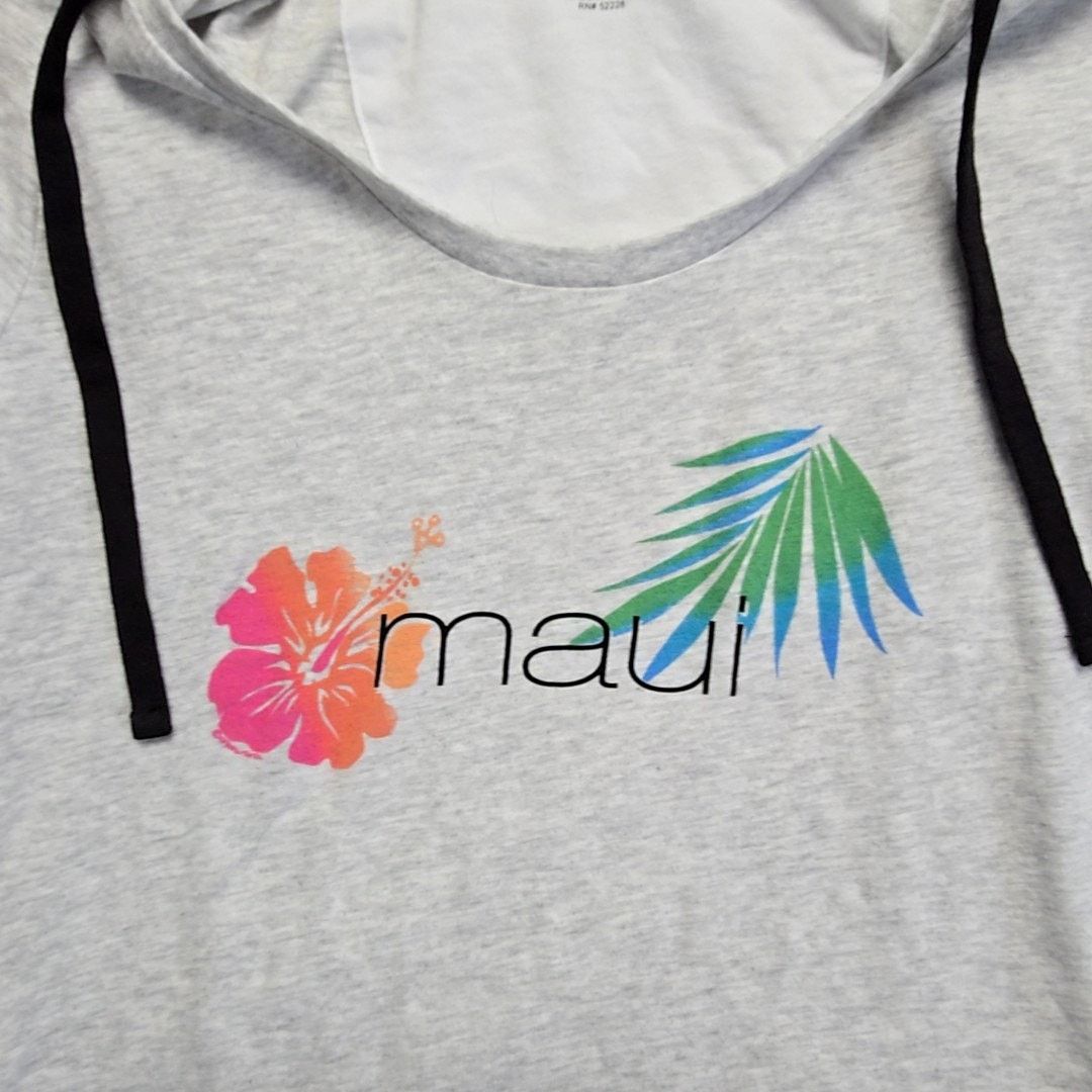 Other Crazy Shirts Maui Graphic Womens Hoodie Floral Gray XL Size XL / US 12-14 / IT 48-50 - 2 Thumbnail
