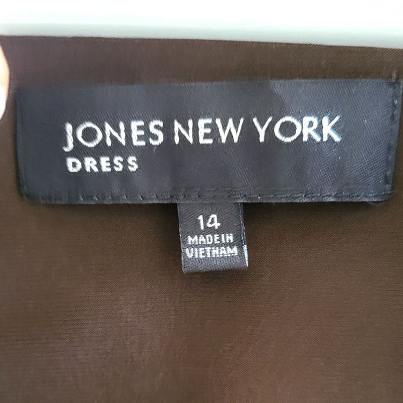 Other Jones New York Brown Sleeveless Dress w/Faux Belt - Size 14 Size XL / US 12-14 / IT 48-50 - 2 Thumbnail