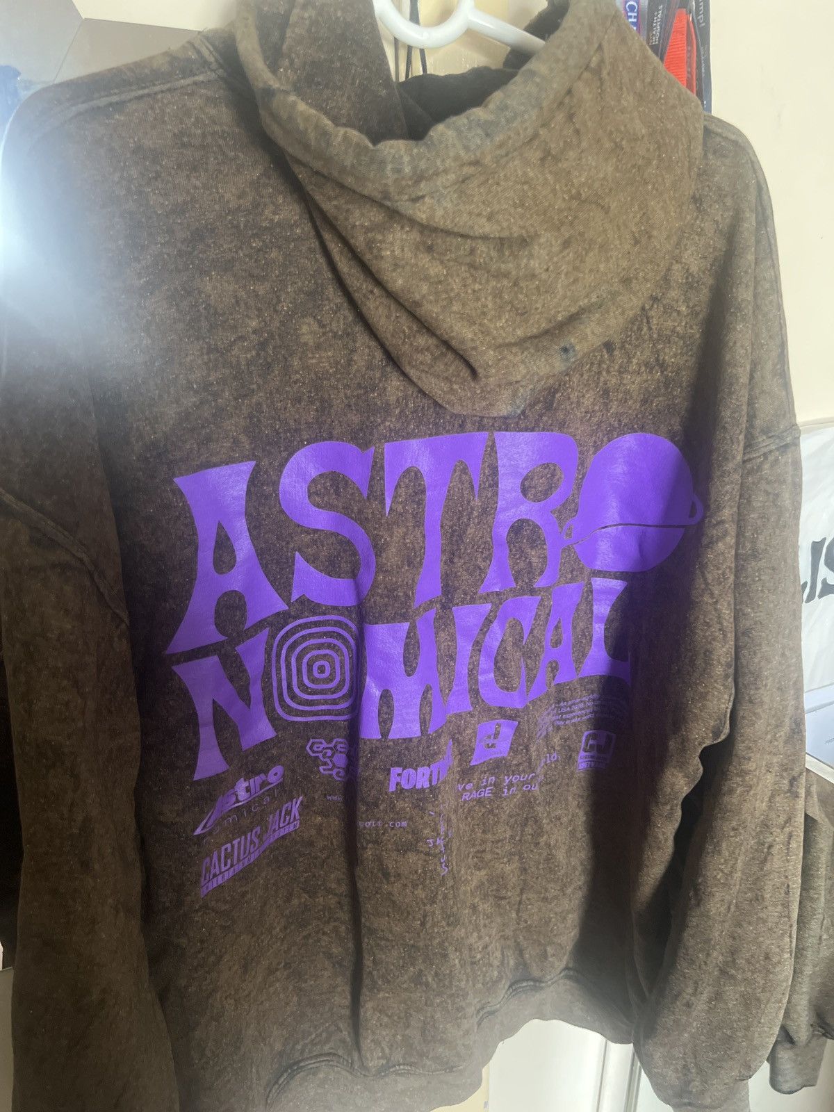 image of Travis Scott World Event Hoodie in Brown, Men's (Size XL)