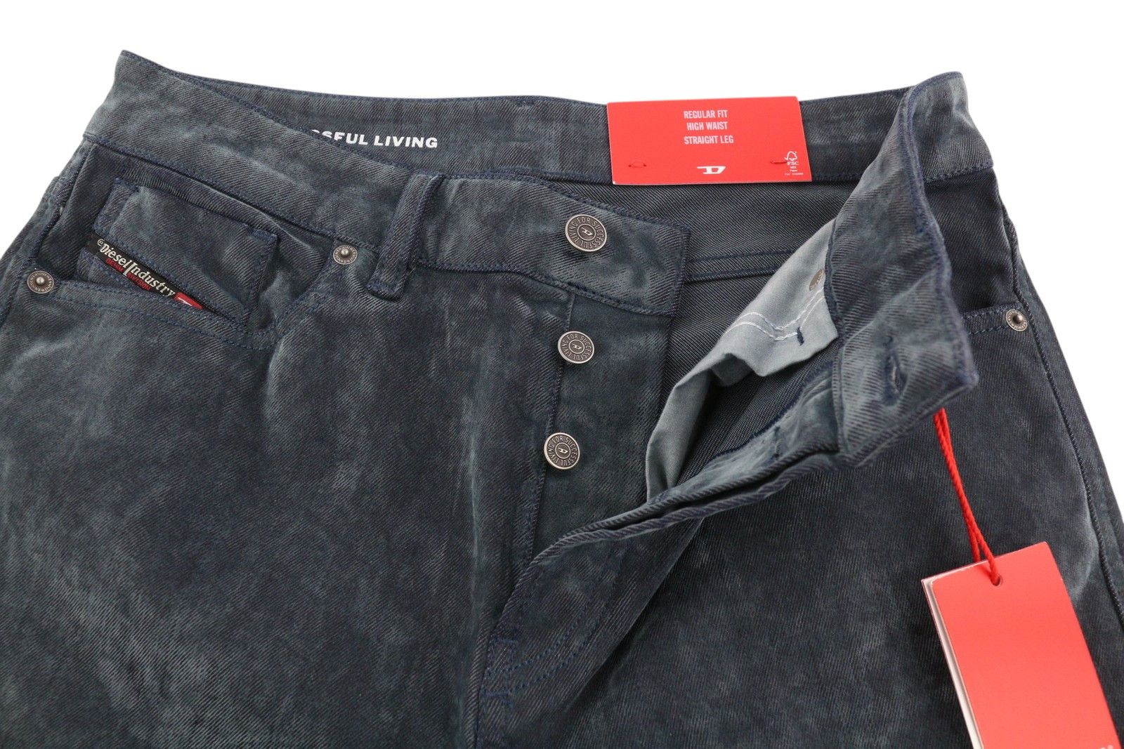 Diesel 1955 09D02 W30/L32 Regular Straight Washed Jeans 40932 Size US 30 / EU 46 - 4 Thumbnail