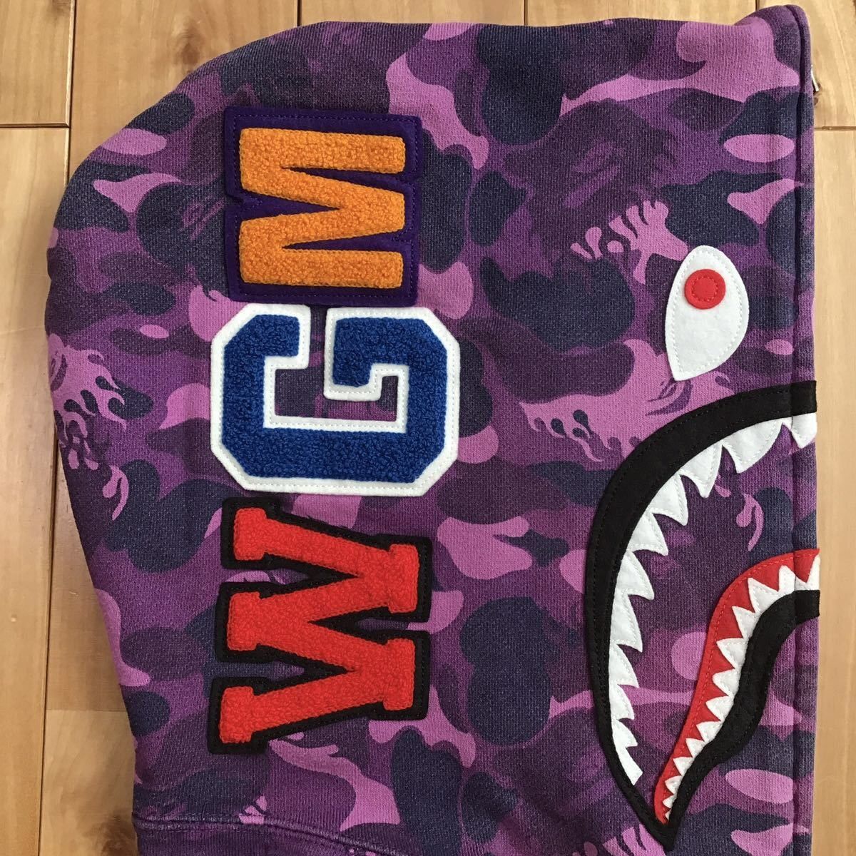 Bape × Nigo 🔥Mook limited🔥 BAPE Purple Fire camo shark full zip hoodie Size US S / EU 44-46 / 1 - 4 Thumbnail