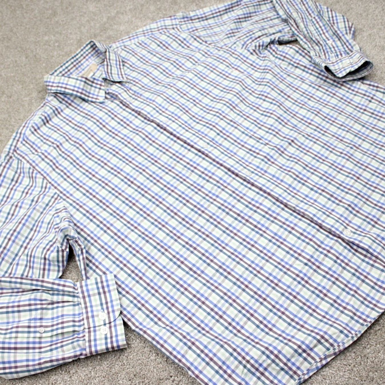 Vintage Duluth Shirt Adult 3XL Blues/White/Green Relaxed Fit L/S Button-Up Check Cotton Duluth Trading Co Mens 3XL XXXL Size US XXL / EU 58 / 5 - 6 Thumbnail