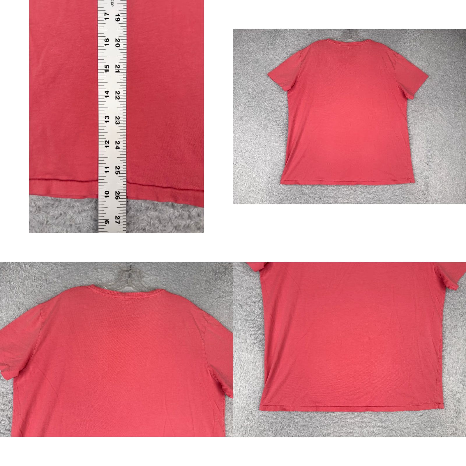 Ralph Lauren VINTAGE Polo Ralph Lauren Shirt Men Large Pink Short Sleeve V-Neck 100% Cotton READ Size US L / EU 52-54 / 3 - 9 Thumbnail