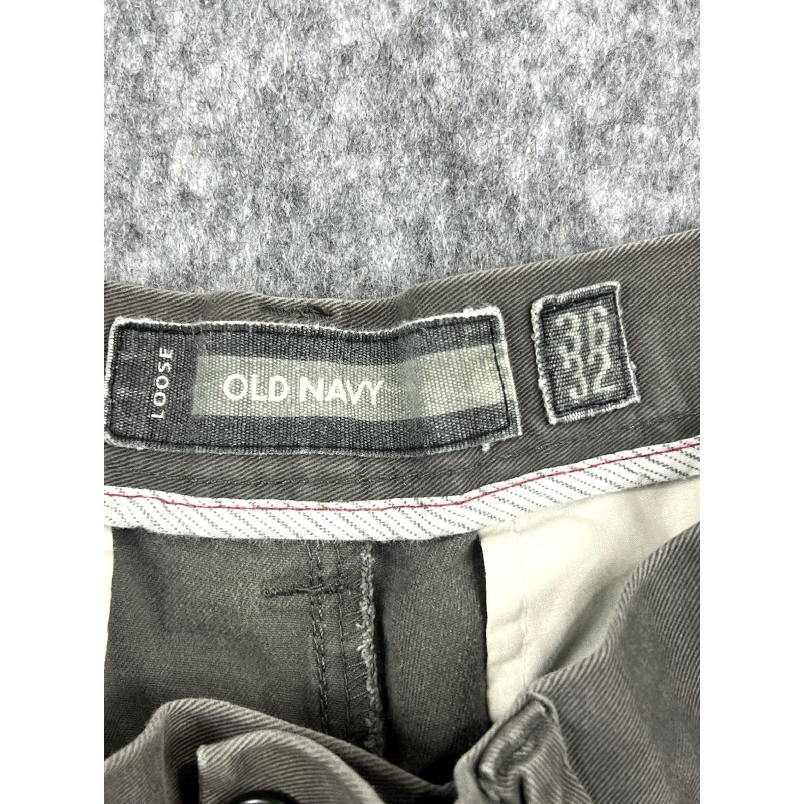 Old Navy NAVY Old Navy Mens Gray Cotton Chino Pants Straight Fit Workwear/Outdoor 36x32 Size US 36 / EU 52 - 4 Thumbnail
