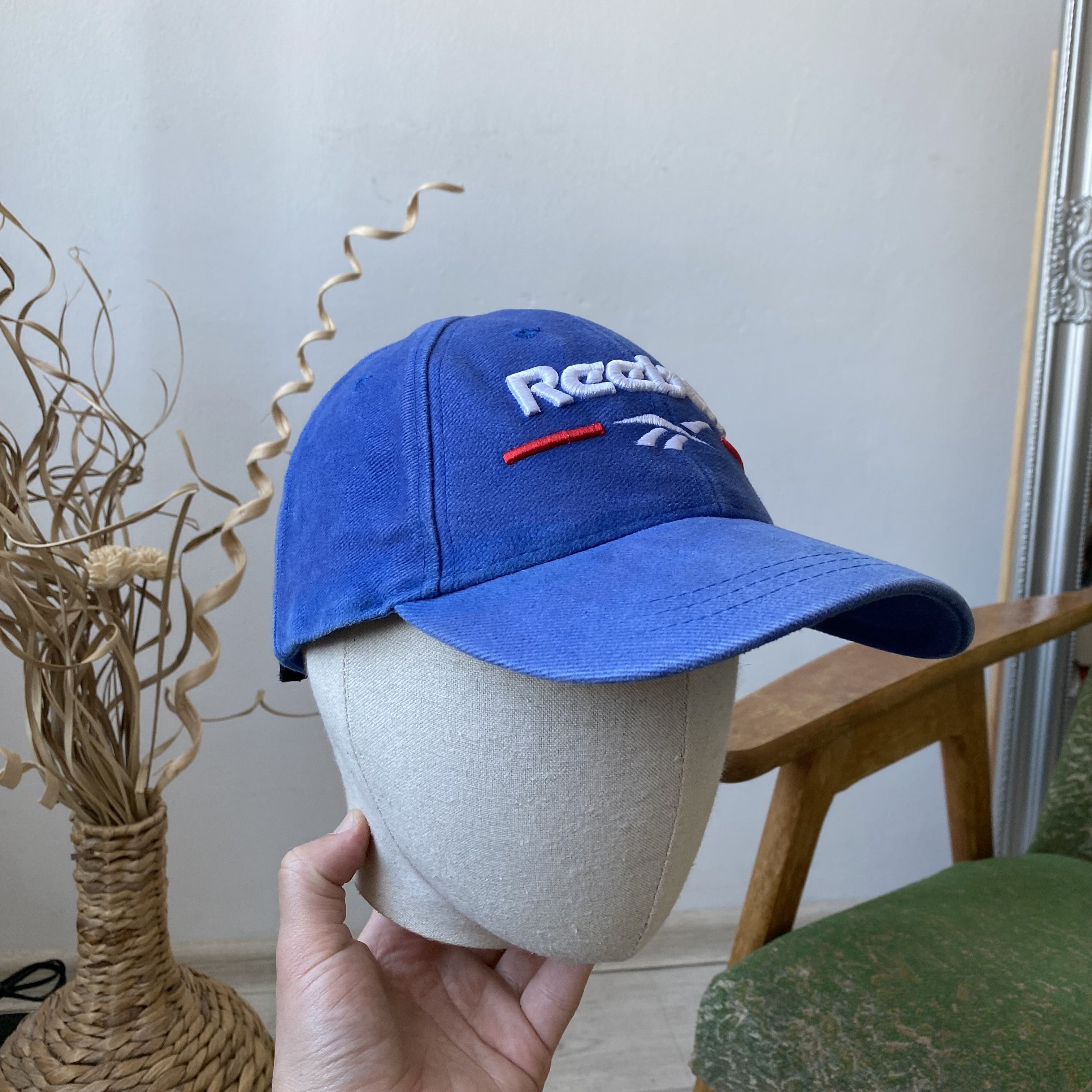 Reebok 🧢 Vintage 90s Reebok cap big logo Dad hat Streetwear Size ONE SIZE - 1 Thumbnail