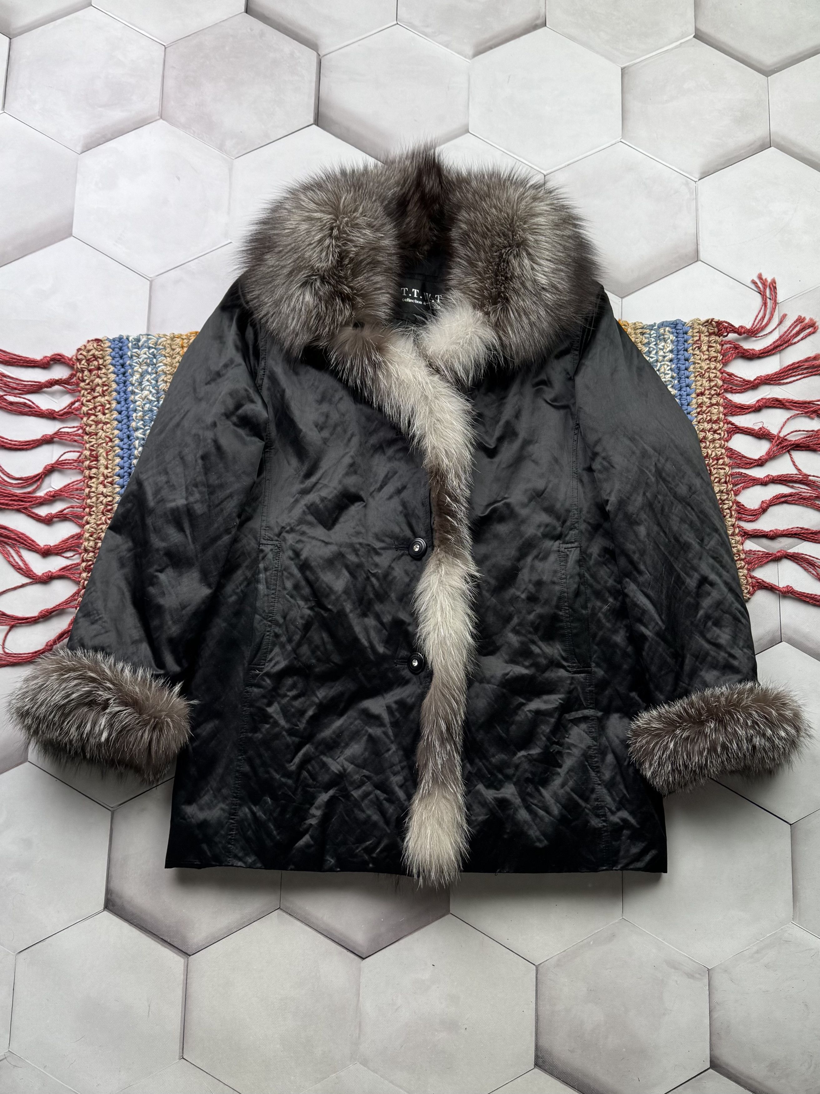 Japanese Brand Vintage Jacket With Real Fur Details (E4) Size L / US 10 / IT 46 - 1 Thumbnail