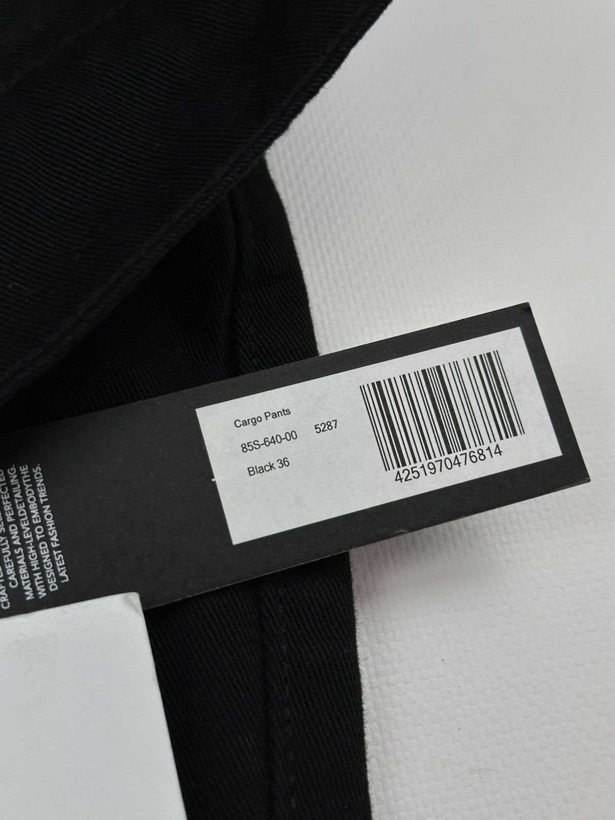 Vintage EightyFive Black Cargo Baggy Pants Size US 38 / EU 54 - 12 Thumbnail