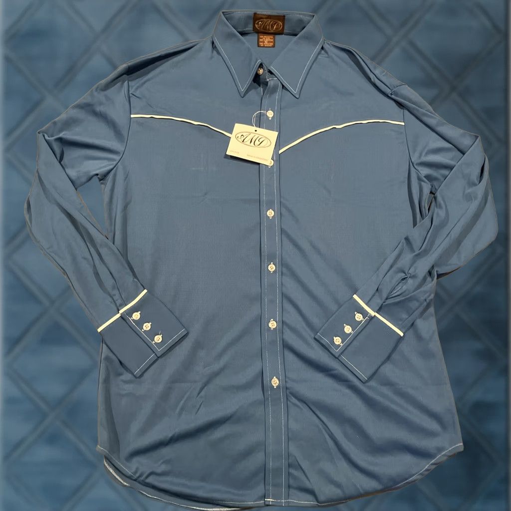Vintage VINTAGE AMD Shirt XL Pearl Button Long Sleeve Button Up Western NWT RARE Size US XL / EU 56 / 4 - 1 Thumbnail