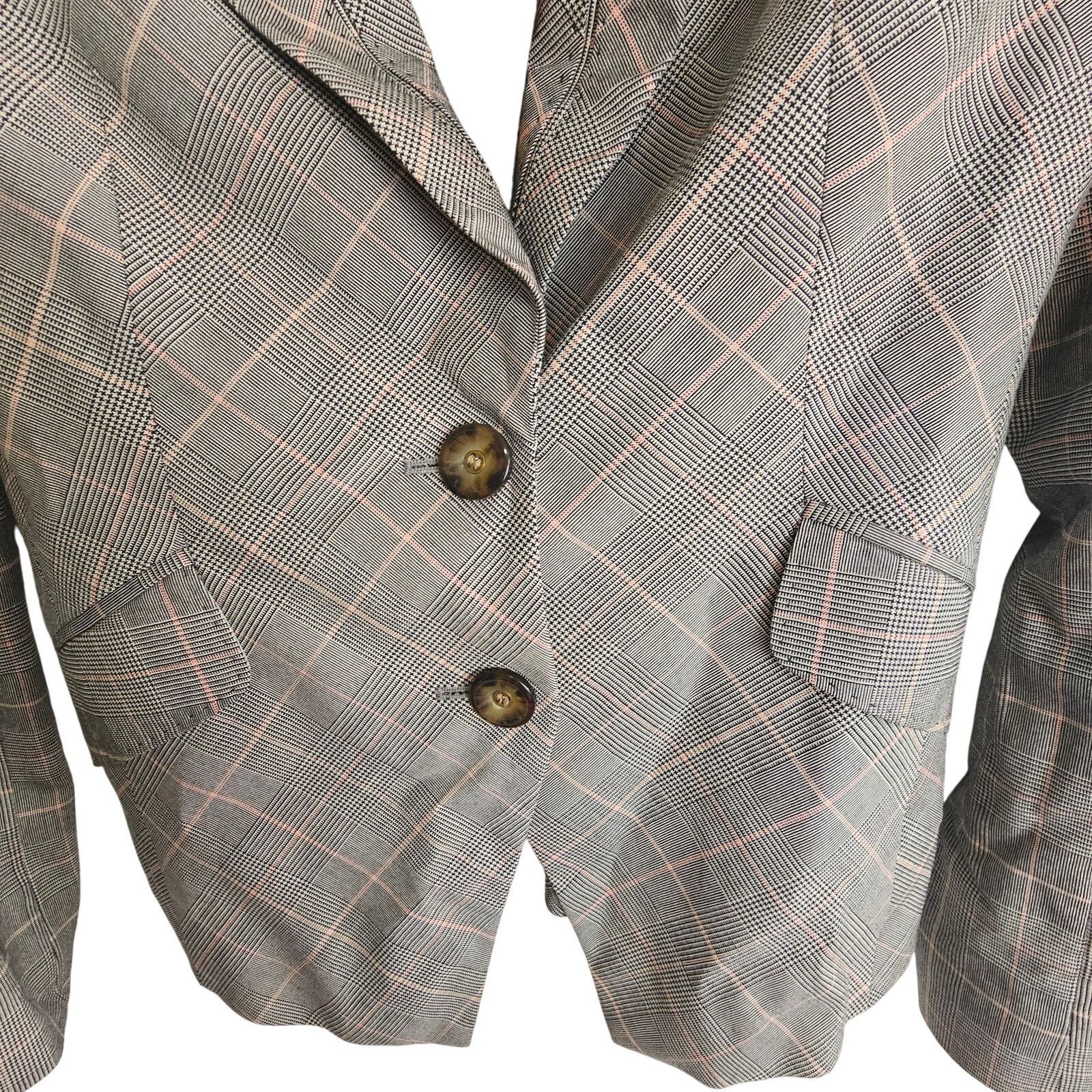 Ted Baker Ted Baker Womens Plaid Blazer Sz 2 Light Academia Preppy Size XS / US 0-2 / IT 36-38 - 3 Thumbnail