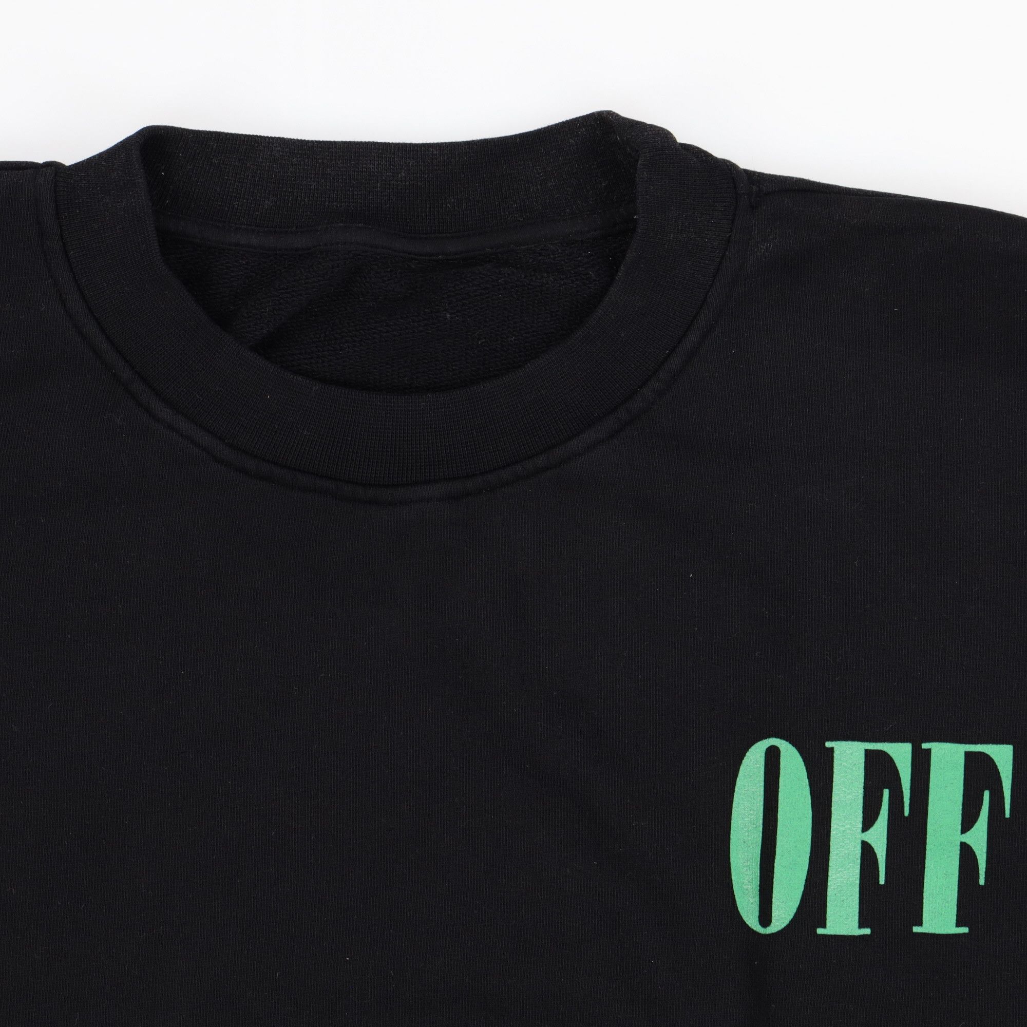 Off-White Black Floral Logo Print Oversized Sweatshirt Size XS / US 0-2 / IT 36-38 - 10 Thumbnail