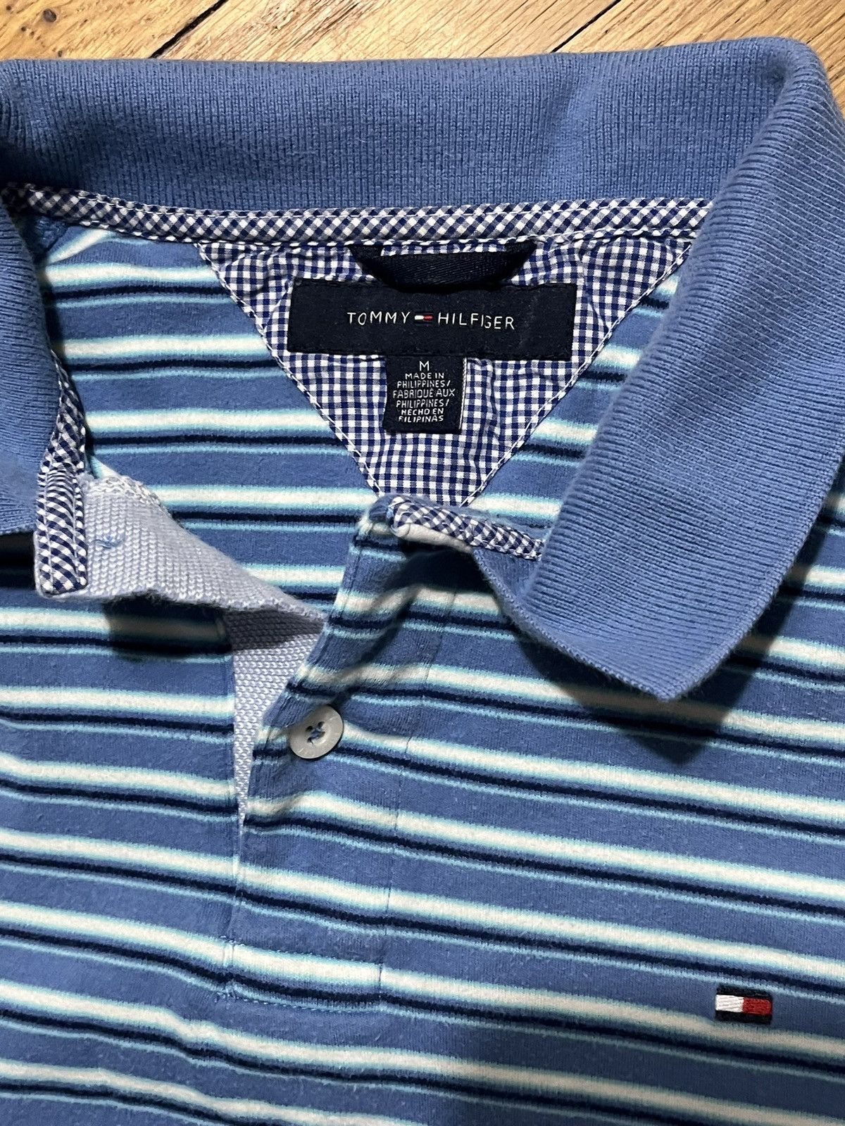 Tommy Hilfiger Tommy Hilfiger Polo Blue Grey Size Medium Size US M / EU 48-50 / 2 - 2 Thumbnail