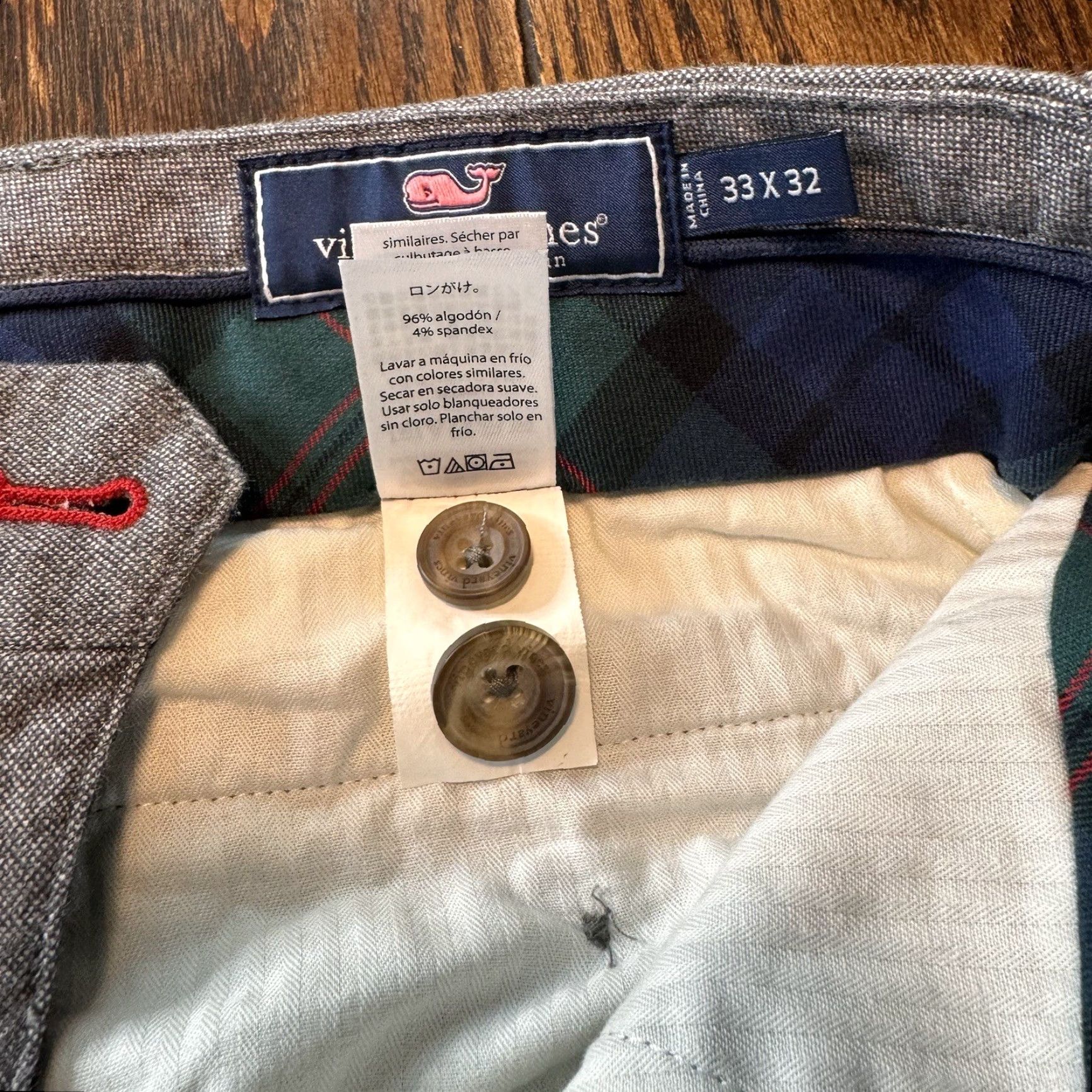 Vineyard Vines Vineyard Vines Burgee Pant 33x32 Modern Stretch Casual Gray Classic Pants Regular Men Size US 33 - 5 Thumbnail