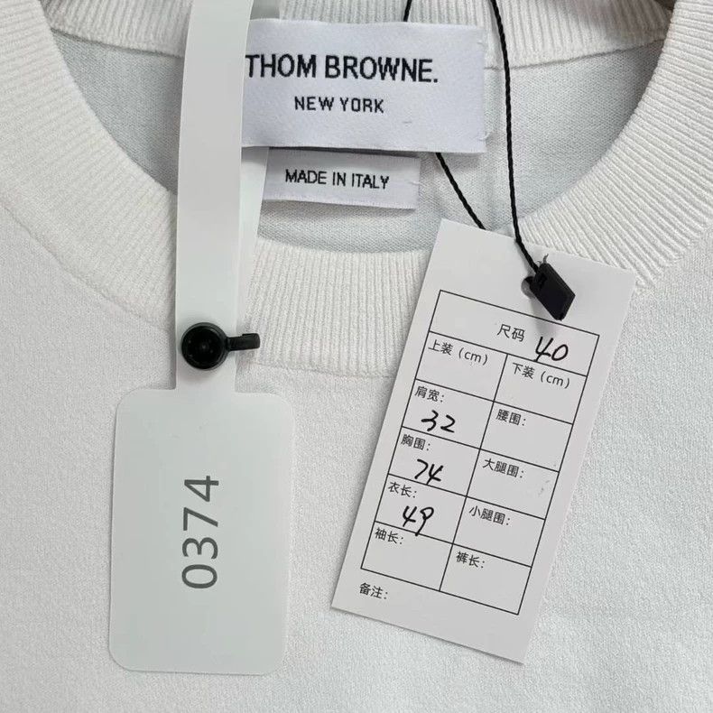 Thom Browne Thom Browne Color strip knitted short sleeve Size S / US 4 / IT 40 - 2 Thumbnail
