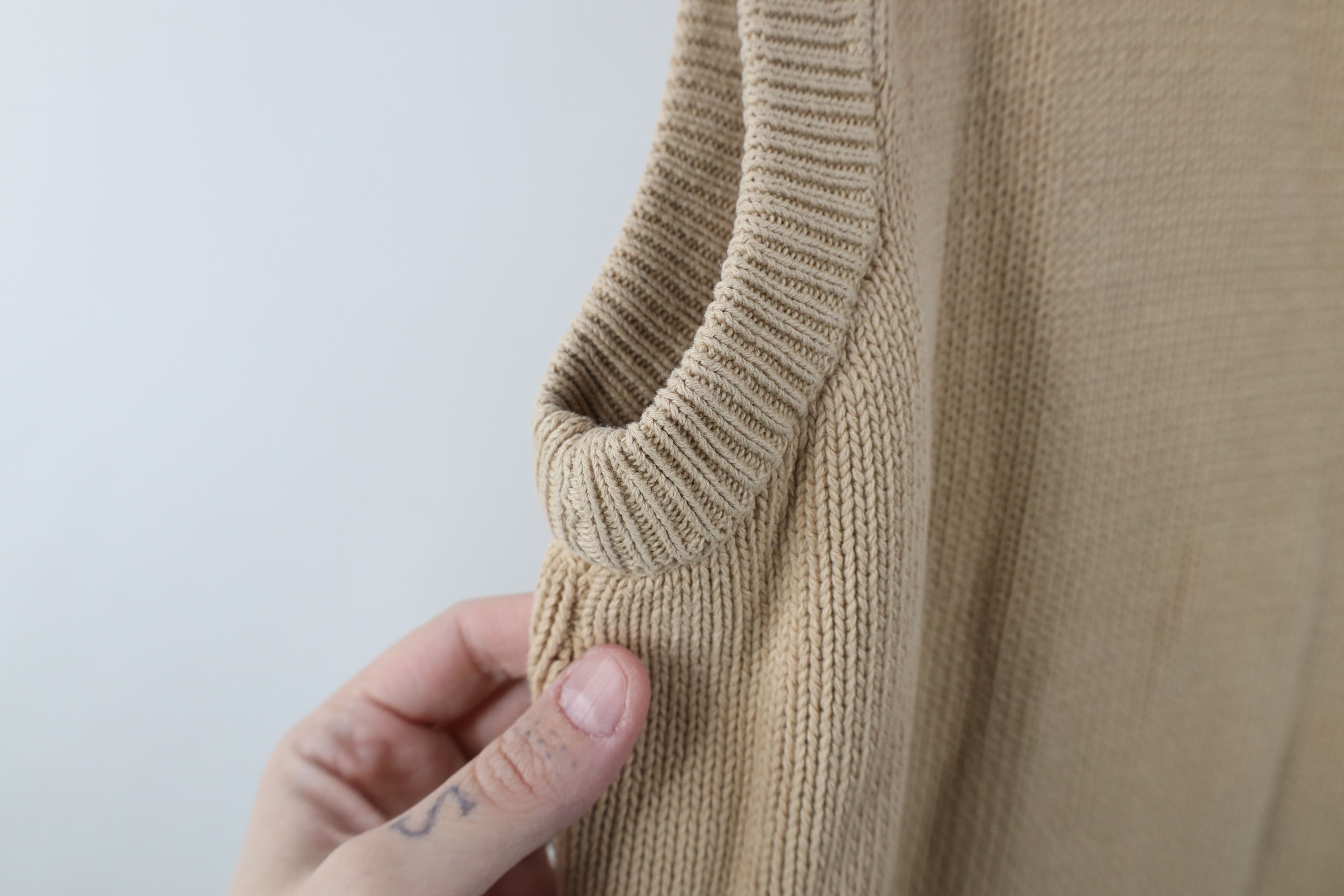 Vintage Vintage 90s Streetwear Blank Cotton Knit V-Neck Sweater Vest Size US L / EU 52-54 / 3 - 6 Thumbnail