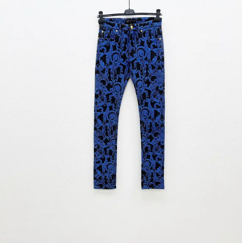 Versace Versace Men's Casual Pants in Deep Blue 0089 Size US 26 / EU 42 - 1 Thumbnail
