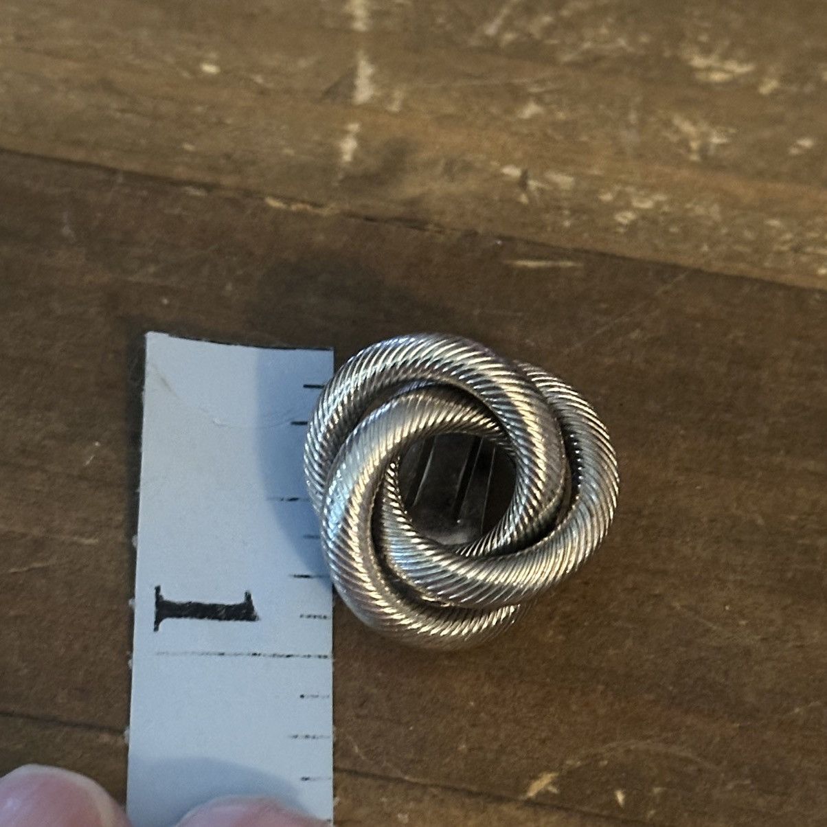 Vintage Vintage silver tone coiled love knot clip on earrings Size ONE SIZE - 2 Thumbnail