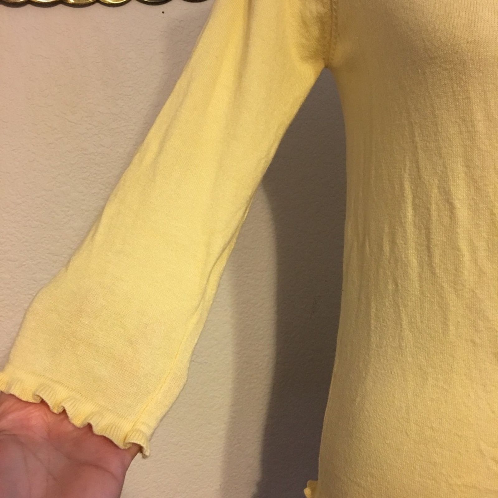 Energie Energie Soft Stretch yellow ruffle detail top S Size S / US 4 / IT 40 - 3 Thumbnail