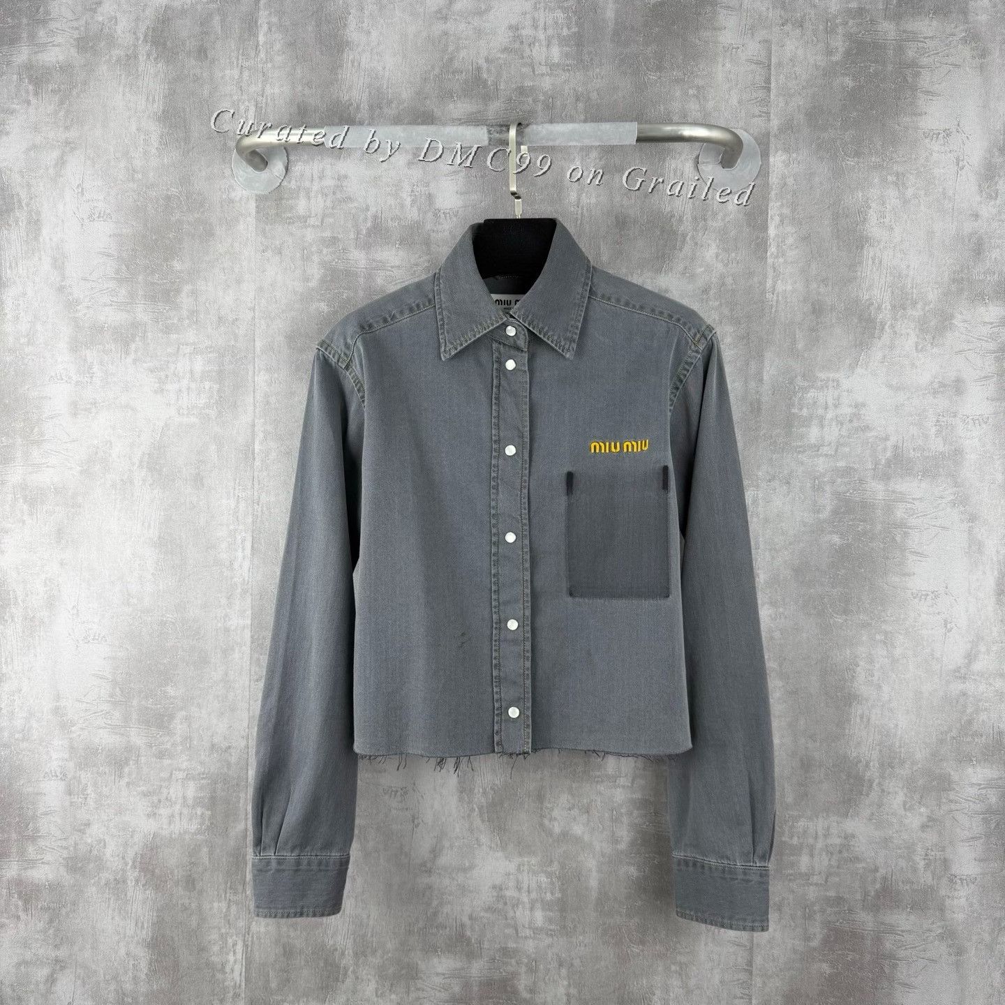 Miu Miu MiuMiu Embroidered Logo Denim Jacket Size XS / US 0-2 / IT 36-38 - 1 Thumbnail