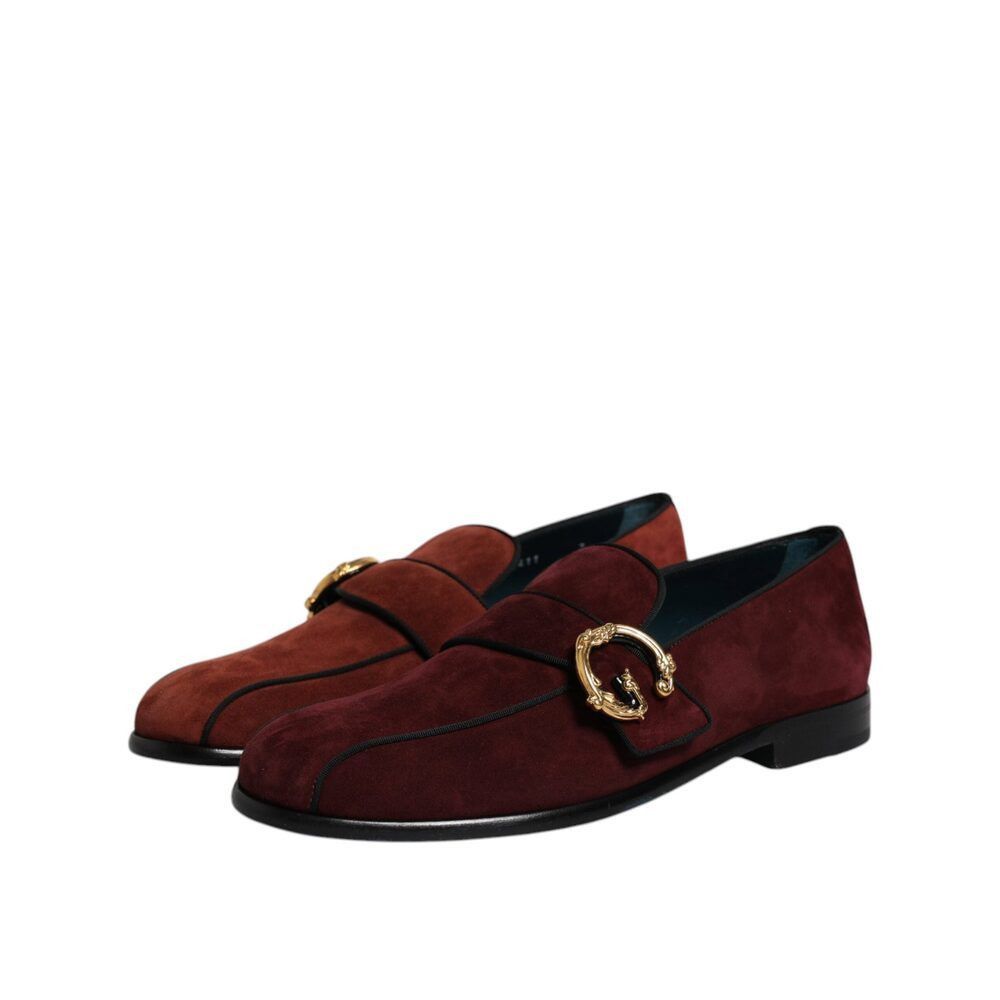 Dolce & Gabbana Dolce & Gabbana Bordeaux Suede Loafers Formal Men Dress Shoe Size US 8 / EU 41 - 4 Thumbnail