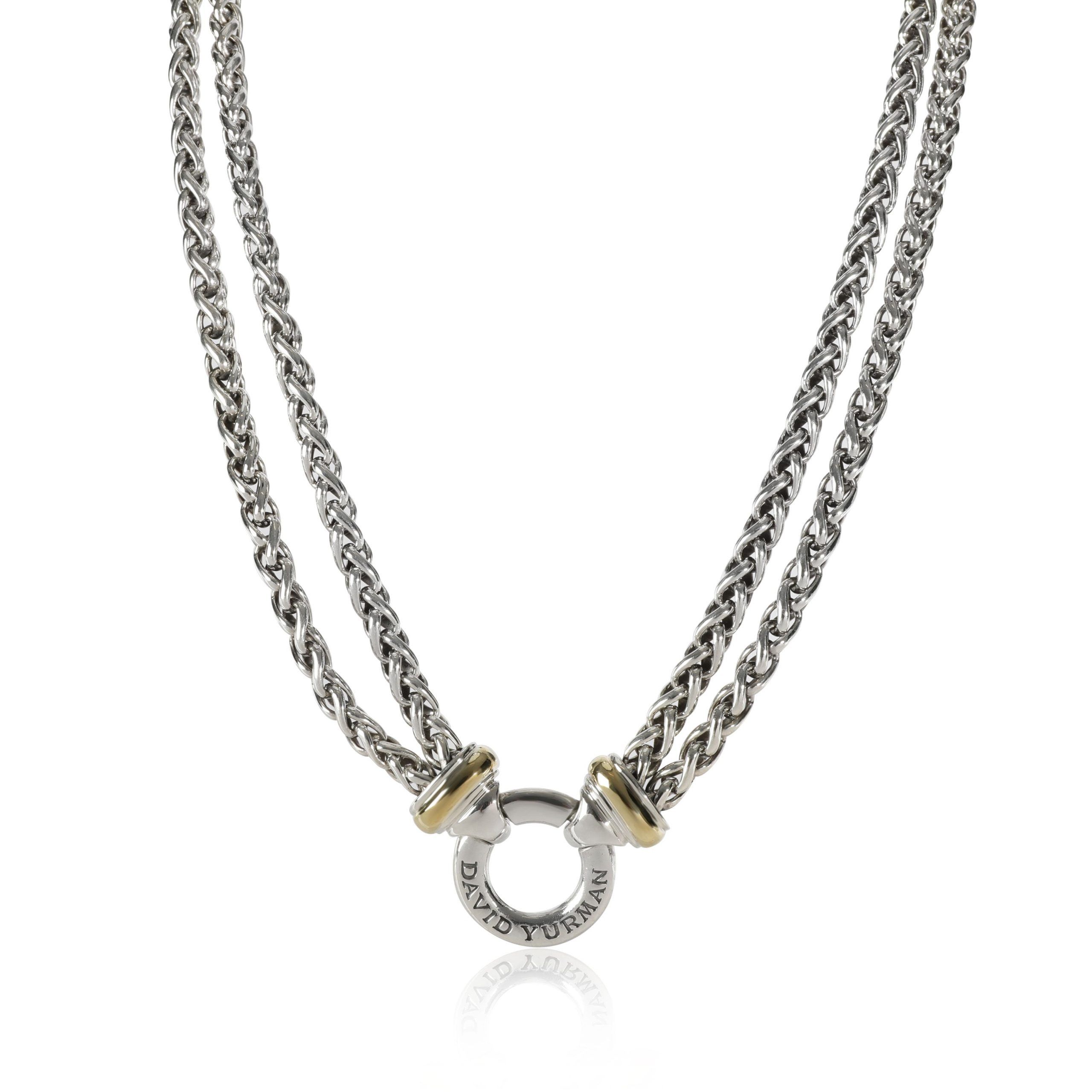 image of David Yurman Wheat Necklace In 18K Yellow Gold/sterling Silver, Women's