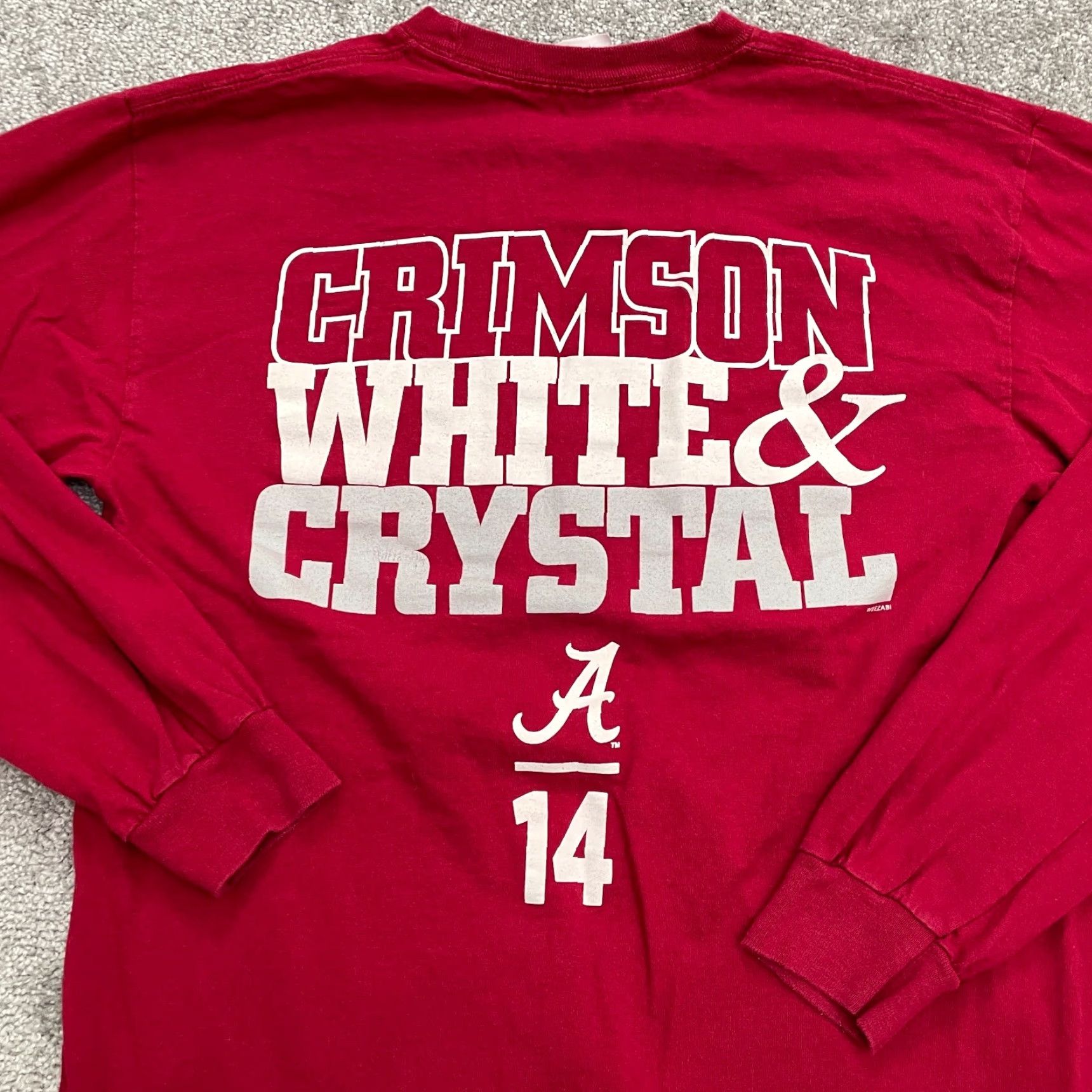 Gildan Gildan Ultra Cotton Long Sleeve T-Shirt Mens Medium Red Alabama Crimson Tide Tee Size US M / EU 48-50 / 2 - 3 Thumbnail