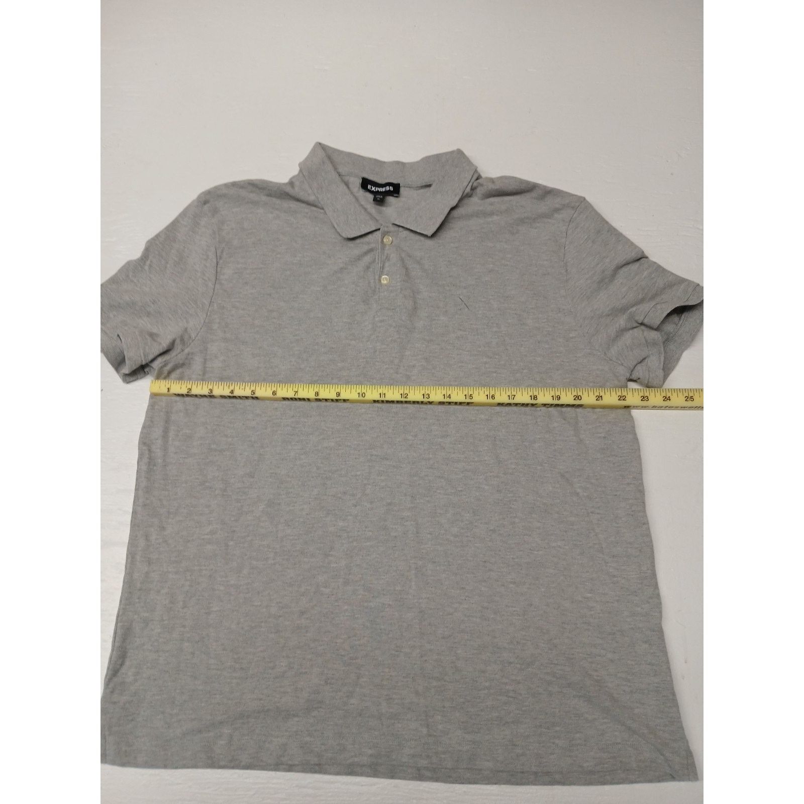 Express Express (XL) Gray Relaxed Button Dress Golf Polo Shirt Size US XL / EU 56 / 4 - 3 Thumbnail