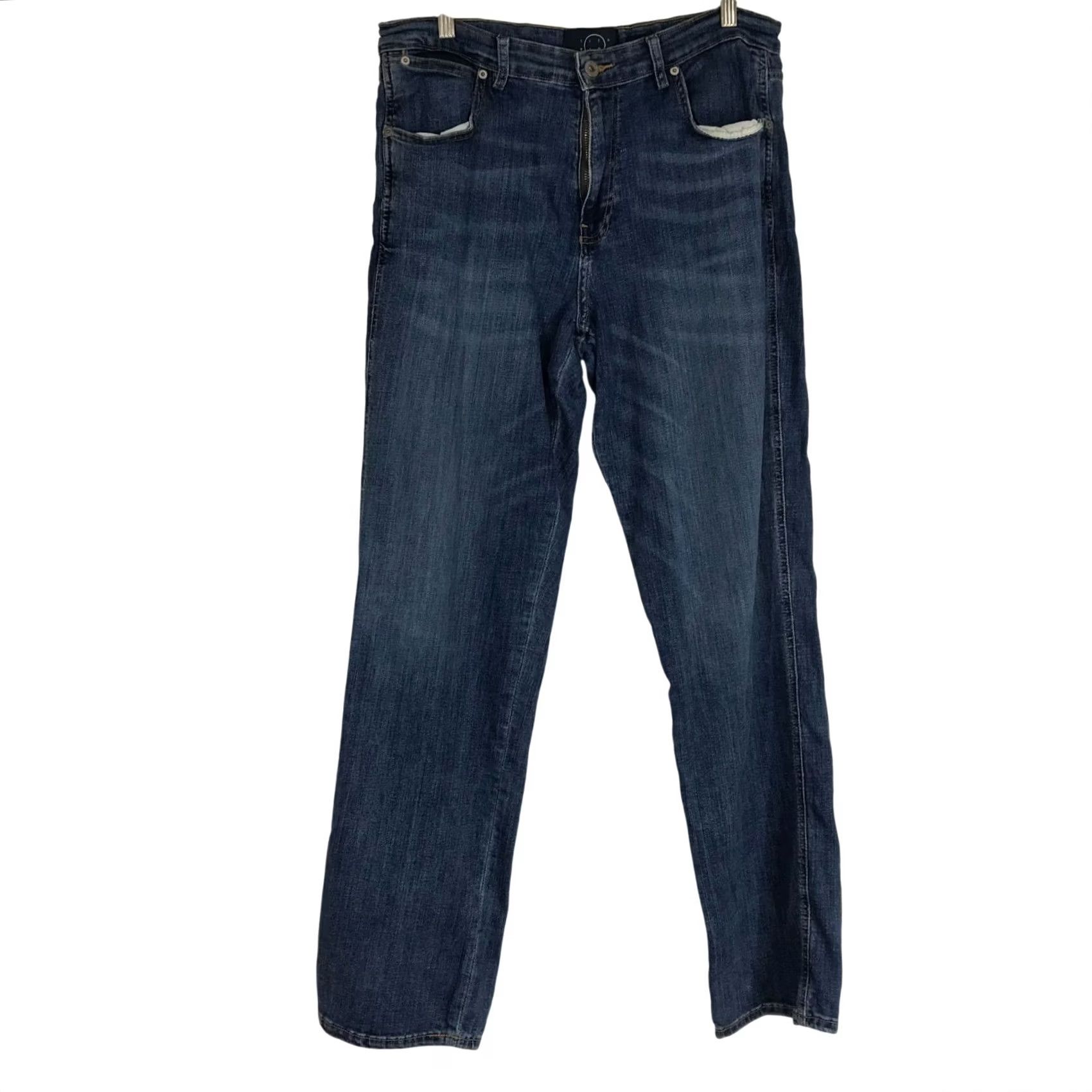 Denime EVEN TIDE Relaxed Fit Jeans Mens 35 34 Blue Denim Straight Size US 35 - 2 Thumbnail