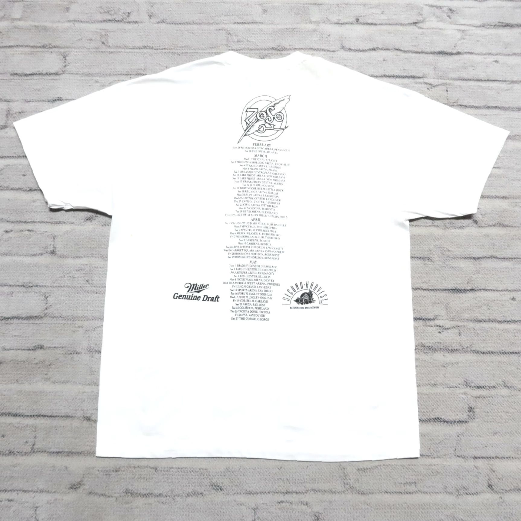 Hanes Vintage 1995 Jimmy Page Robert Plant World Tour Shirt XL White Mens T-Shirt Short Sleeve Vintage 1995 World Tour Shirt Mens XL White Size US XL / EU 56 / 4 - 2 Thumbnail