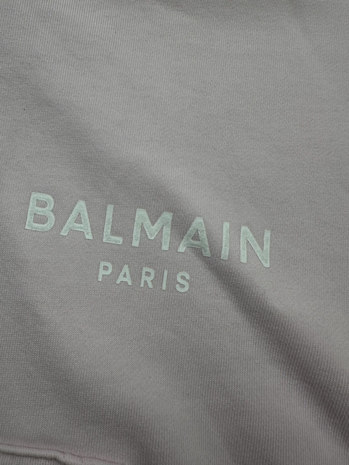 Balmain Balmain Paris Flocked Cropped Hoodie Lux With Logo Tape Trim Size S / US 4 / IT 40 - 7 Thumbnail