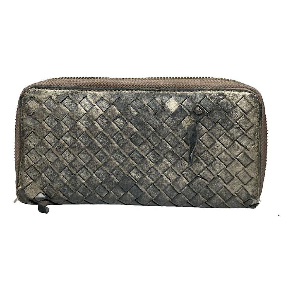 Bottega Veneta Intrecciato Silver Leather Wallet Size ONE SIZE - 1 Thumbnail