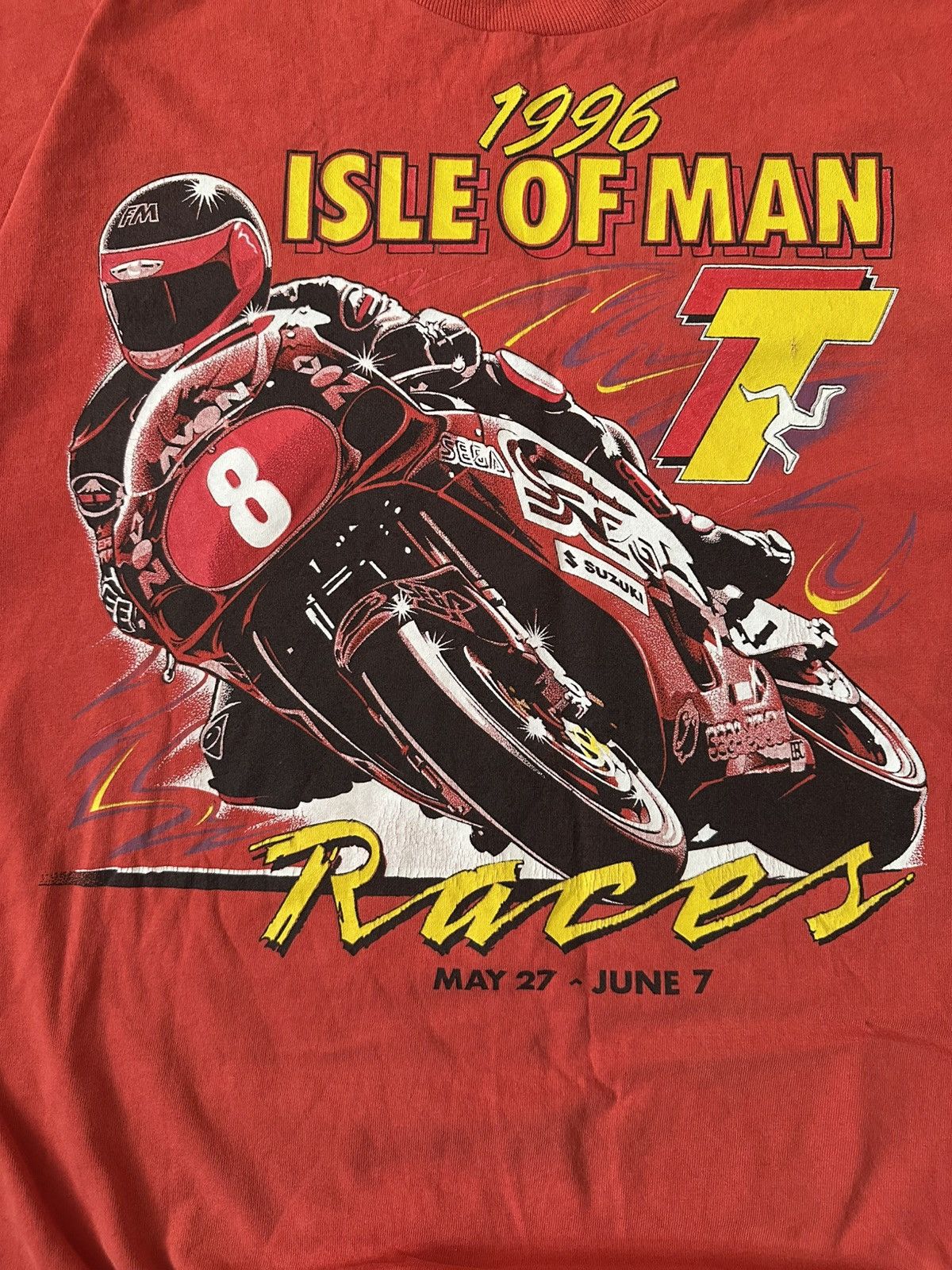 Vintage Vintage 90s single stitch isle of the man t-shirt L/XL Size US L / EU 52-54 / 3 - 2 Thumbnail
