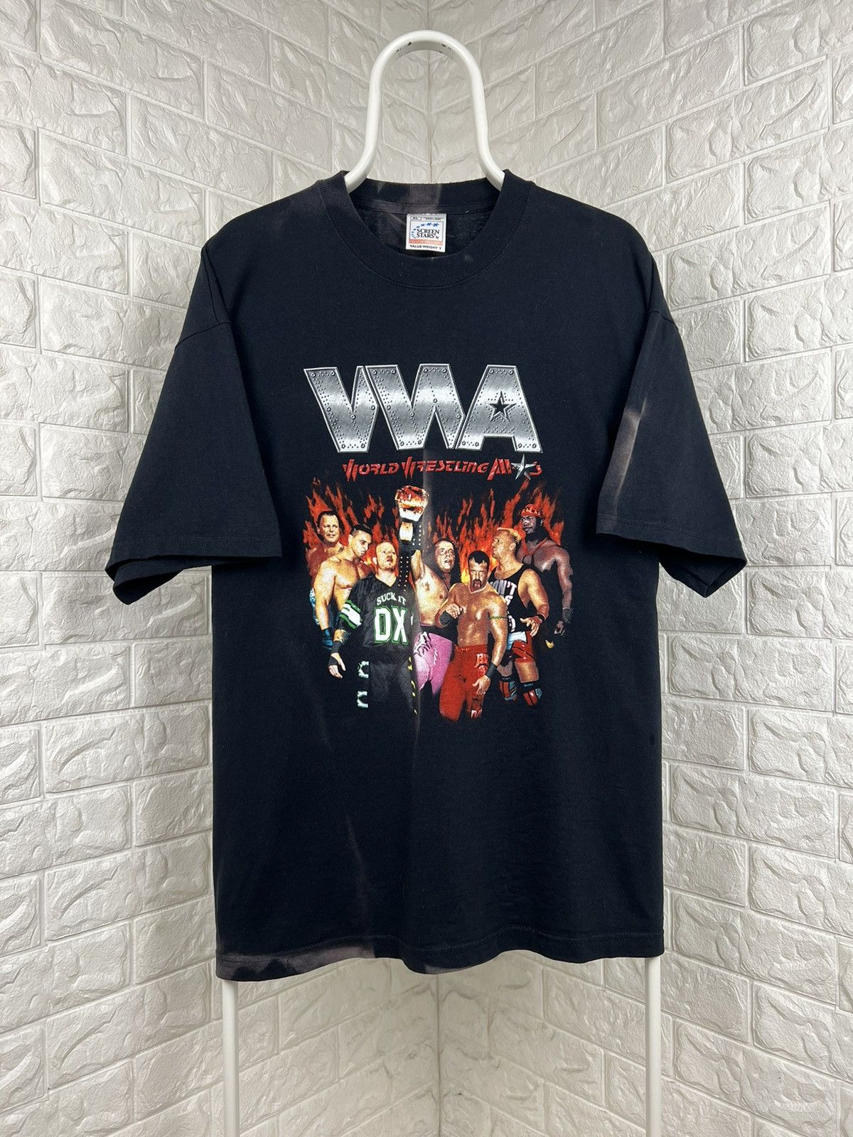 Vintage × WWE × WWF WWA World Wrestling All Stars 2001 T Shirt XL Bret Hart Road Size US XL / EU 56 / 4 - 1 Thumbnail