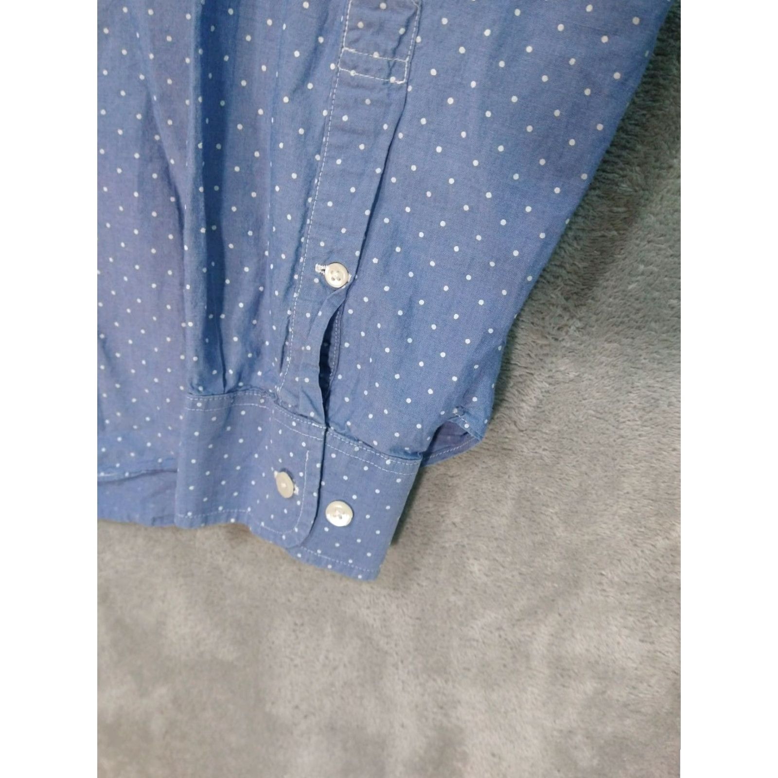 Bonobos Bonobos Shirt Mens Blue Polka Dot Slim Fit Long Sleeve Button-Down Cotton Adult Large Blue 44in Chest Classic Preppy Mens Size US L / EU 52-54 / 3 - 3 Thumbnail
