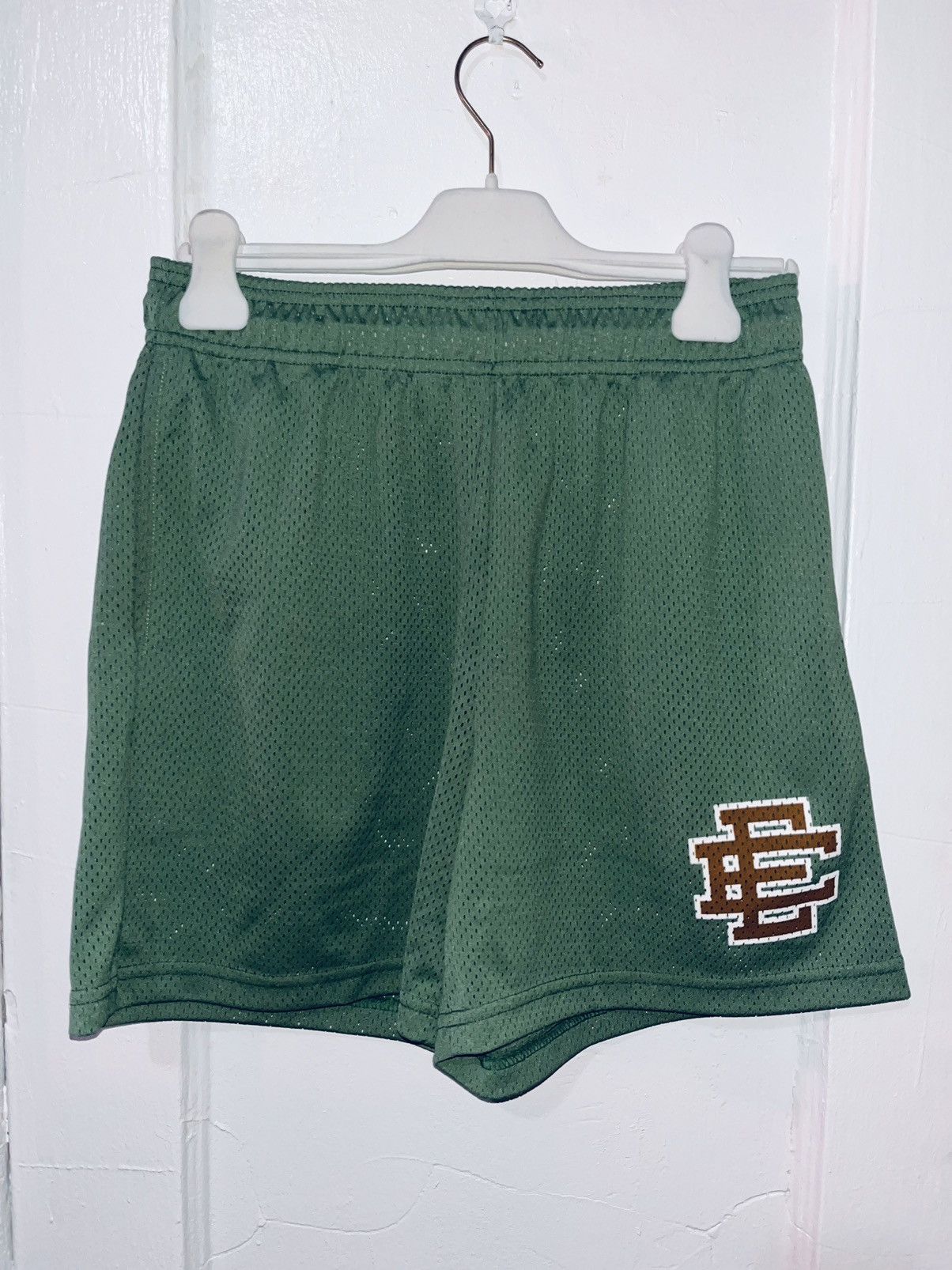 image of Ee Eric Emanuel Green Mesh Shorts, Men's (Size 32)