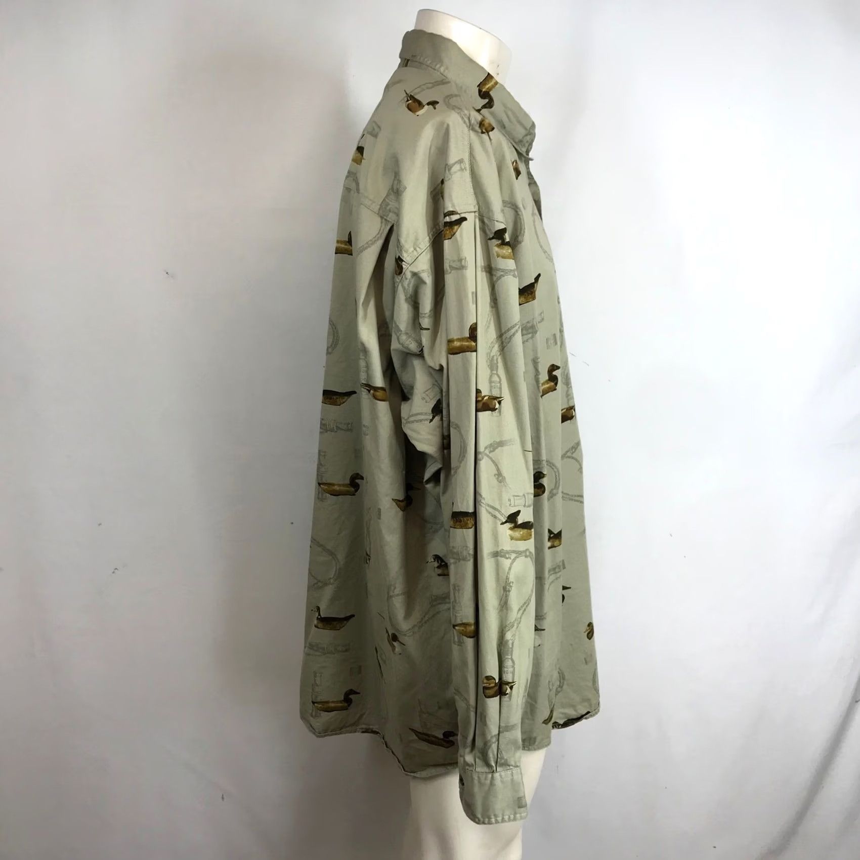 Vintage Columbia River Lodge Men's XXL Long Sleeve Duck Print Button Down Shirt Size US XXL / EU 58 / 5 - 4 Thumbnail