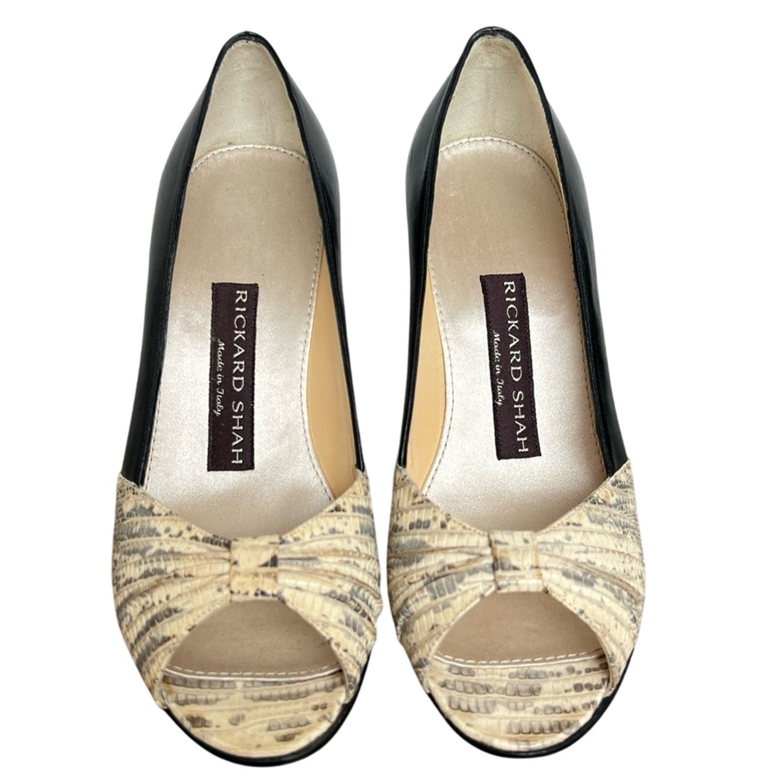 Richard Chai Rickard Shah Charlene Heels Pumps Snakeskin 36.5 Made Italy Size US 6 / IT 36 - 1 Thumbnail