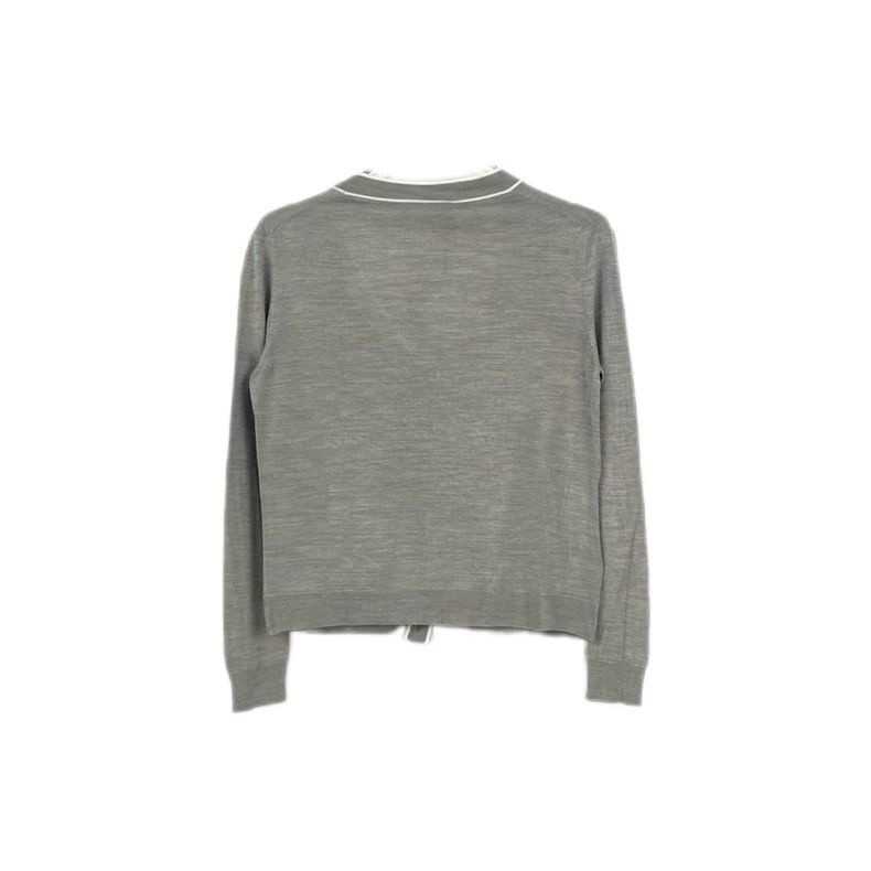 Prada Prada Size 36 Light gray classic logo mulberry silk knitte Size US XS / EU 42 / 0 - 2 Thumbnail