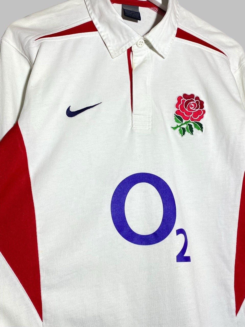 Nike Vintage Nike Rugby Shirt England White Size US L / EU 52-54 / 3 - 3 Thumbnail