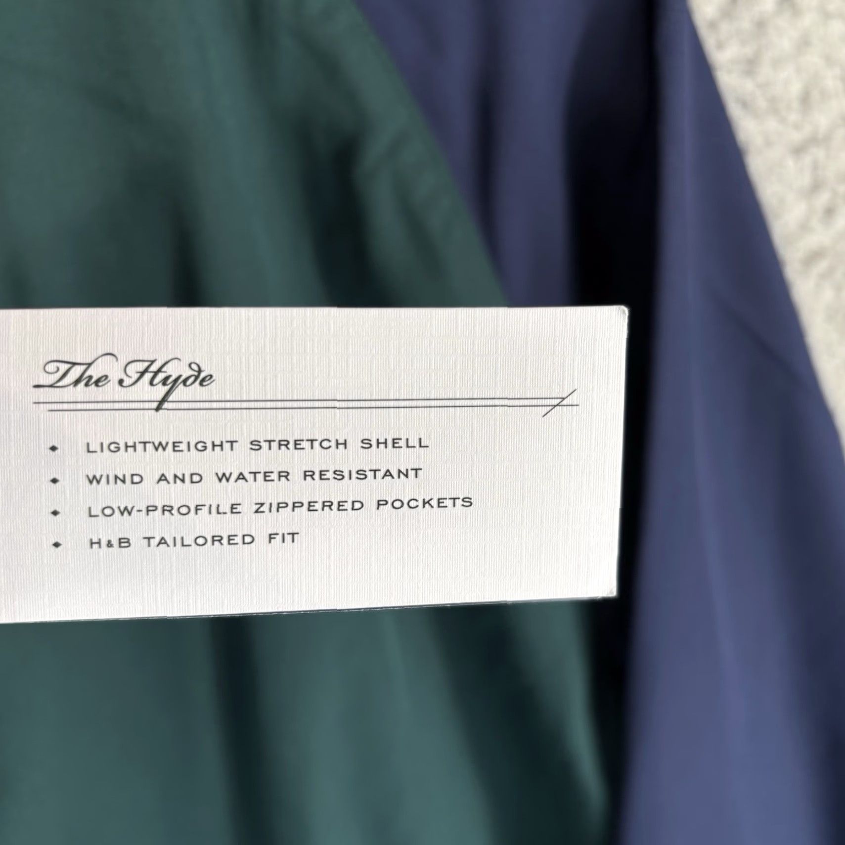 Rains NEW Holderness & Bourne Hyde Golf Jacket Mens XL Green Navy Lightweight Rain Zip Size US XL / EU 56 / 4 - 3 Thumbnail