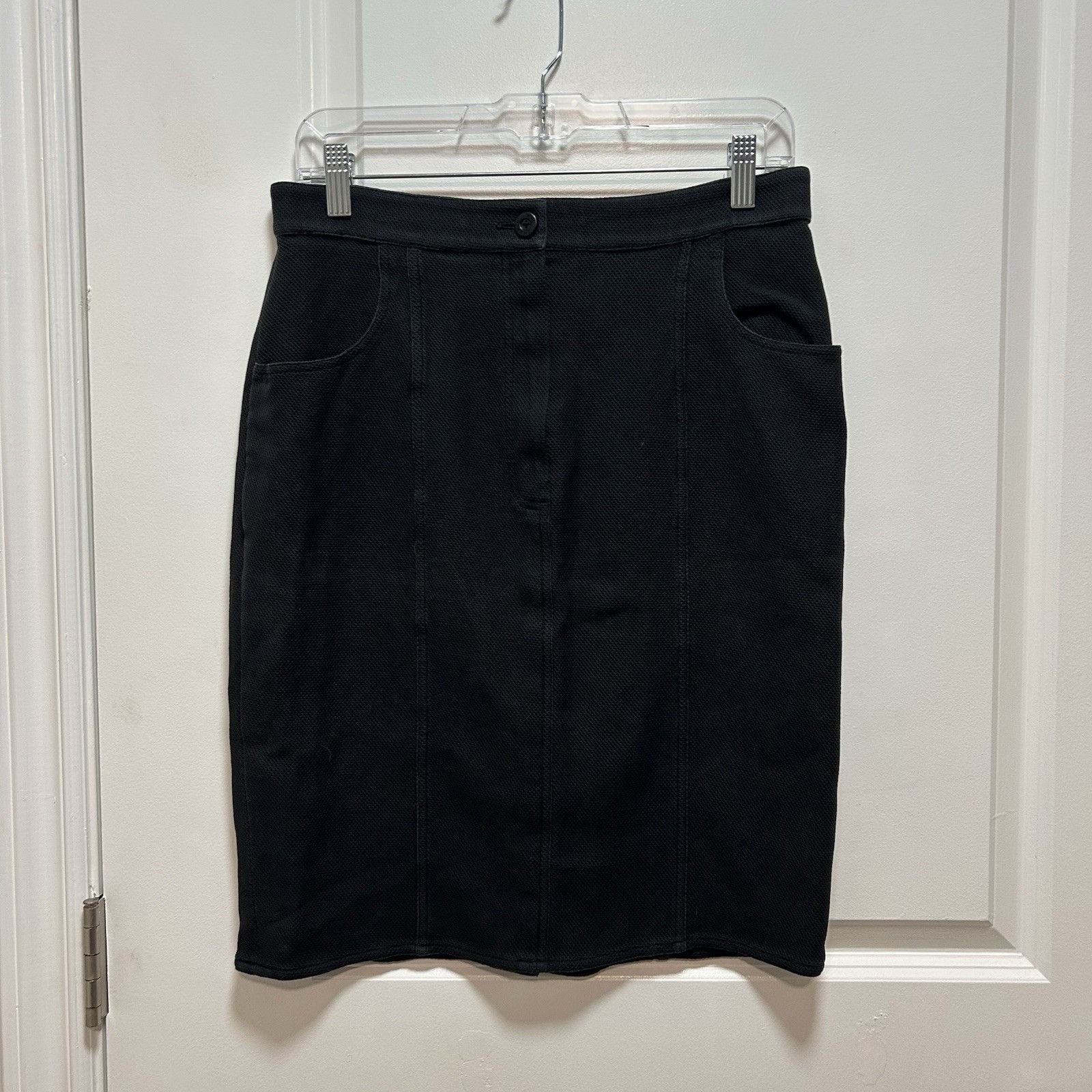 Chanel Chanel Vintage Linen Blend Wool Button Front Pencil Skirt Bu Size 26" / US 2 / IT 38 - 1 Thumbnail