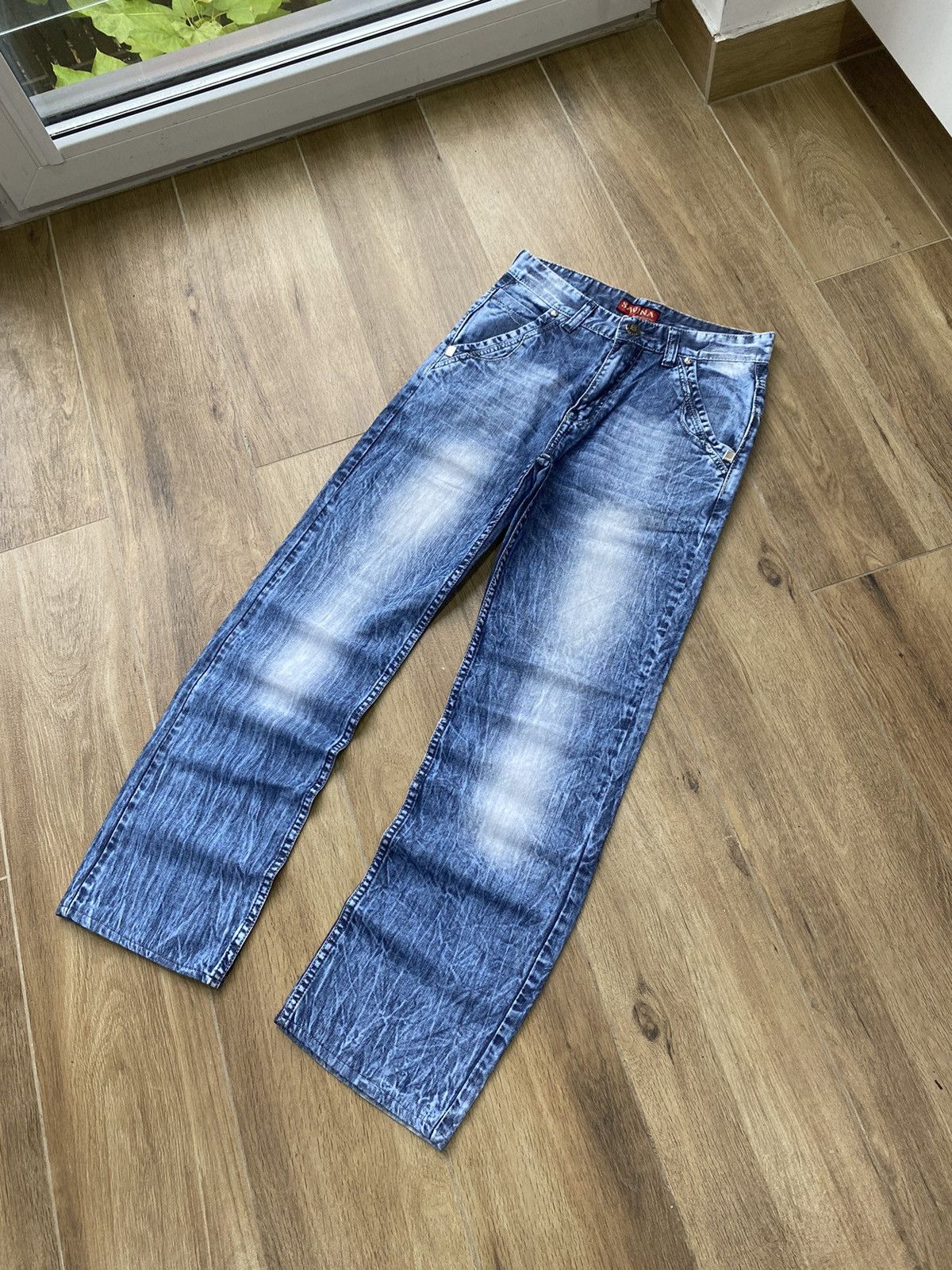 Vintage Vintage Avant Garde Jeans Washed Faded Jaoanese Y2K Wide Size US 30 / EU 46 - 2 Thumbnail