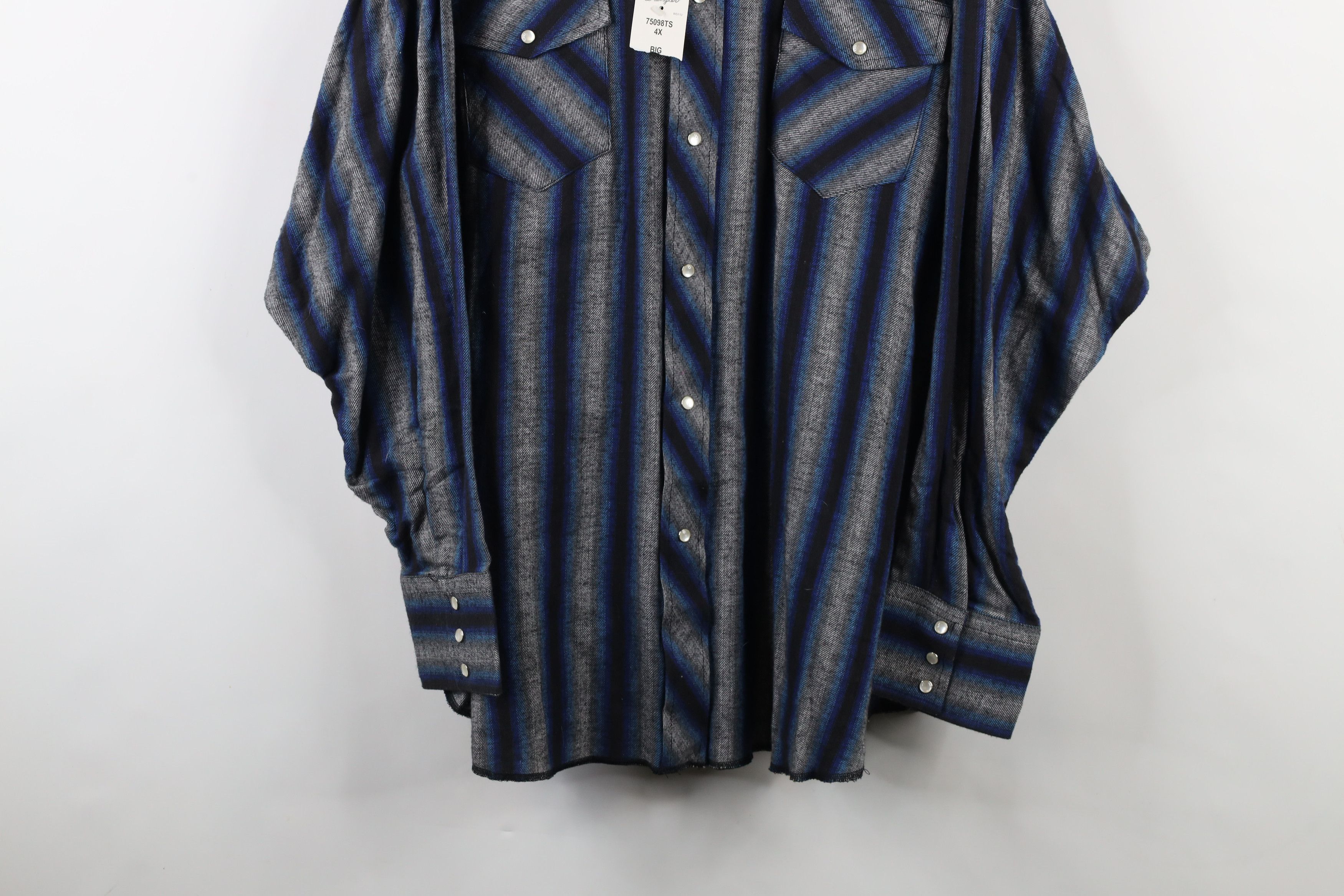 Vintage × Wrangler Deadstock Vintage 90s Wrangler Western Cowboy Button Shirt Size US XXL / EU 58 / 5 - 3 Thumbnail