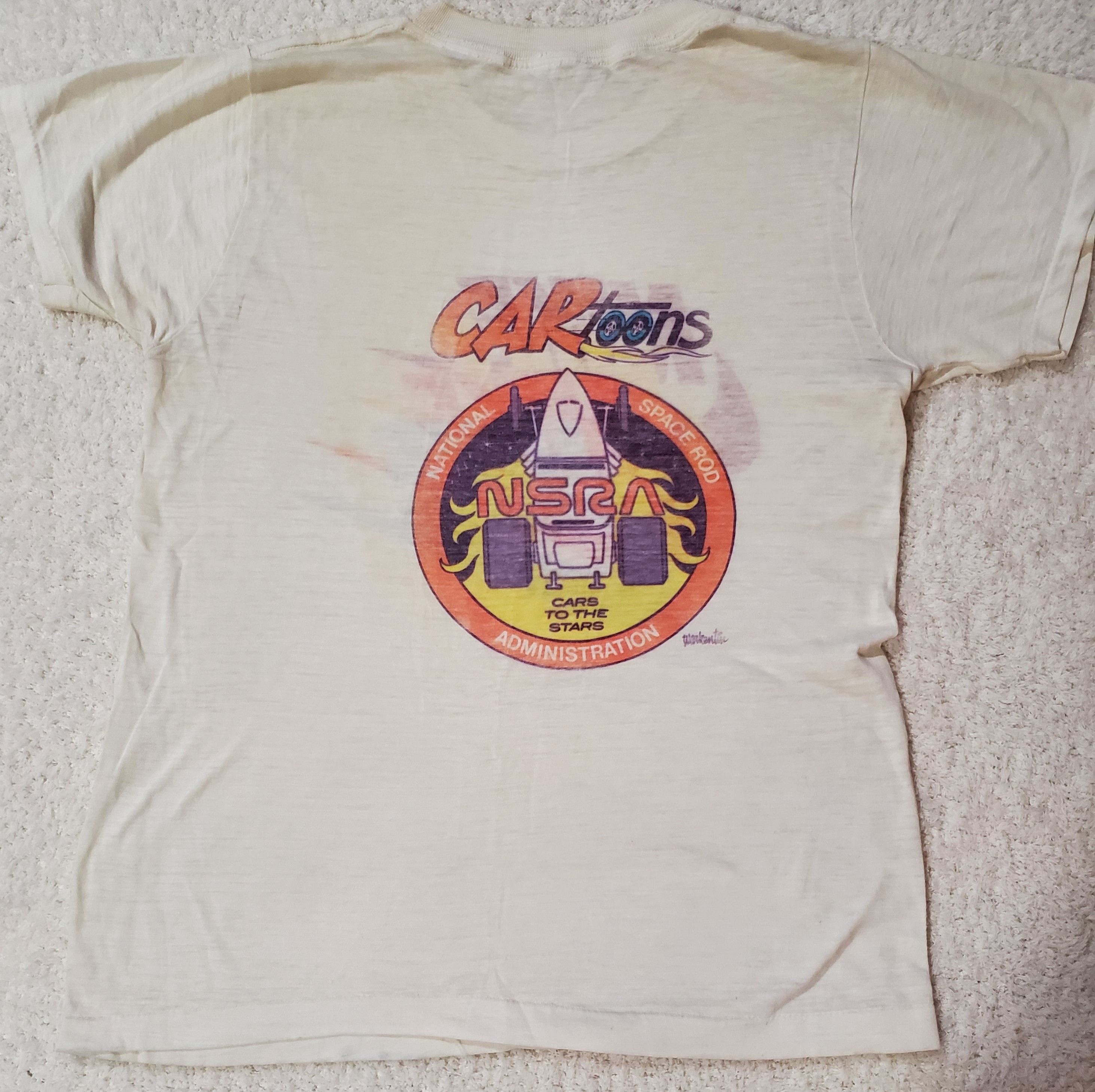 Nike × Vintage Vintage nike quadruple swoosh and cartoons 70s Size US S / EU 44-46 / 1 - 7 Thumbnail