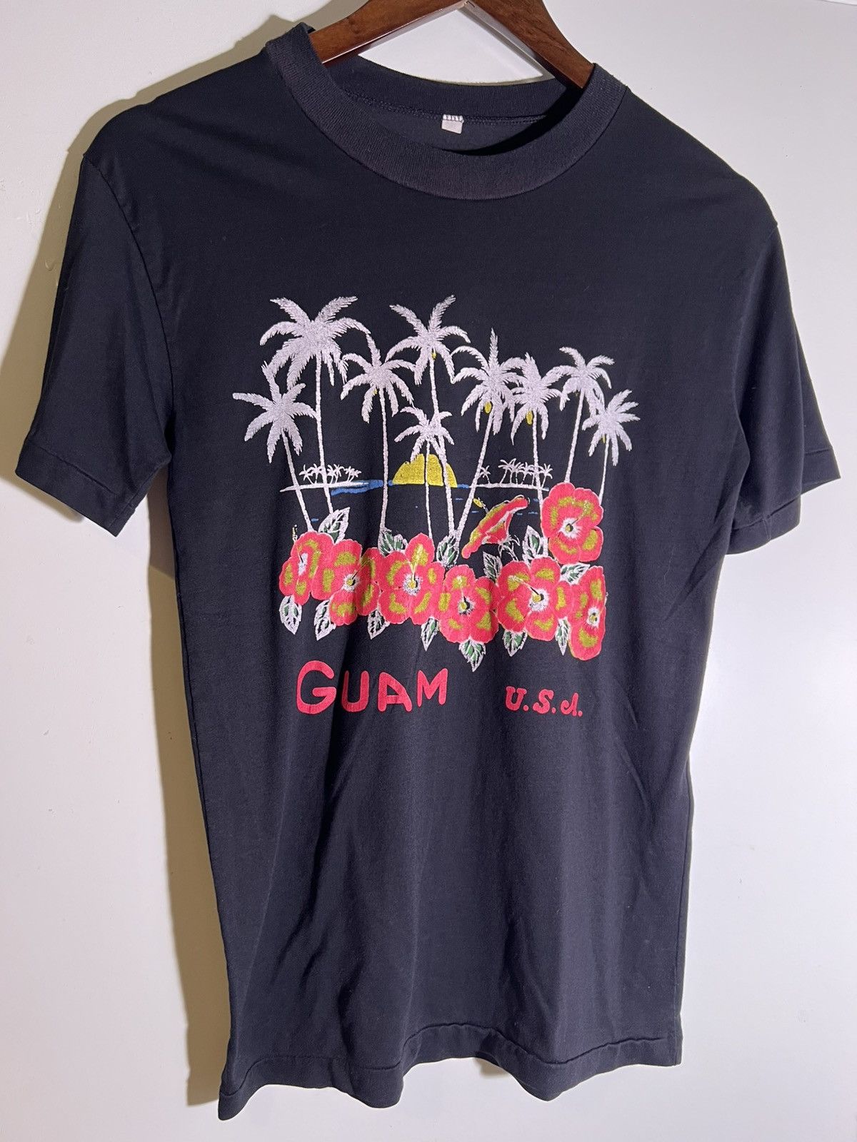 Vintage 70’s 80’s VTG Vintage Guam USA Island Retro Indie T Shirt Size US S / EU 44-46 / 1 - 1 Thumbnail